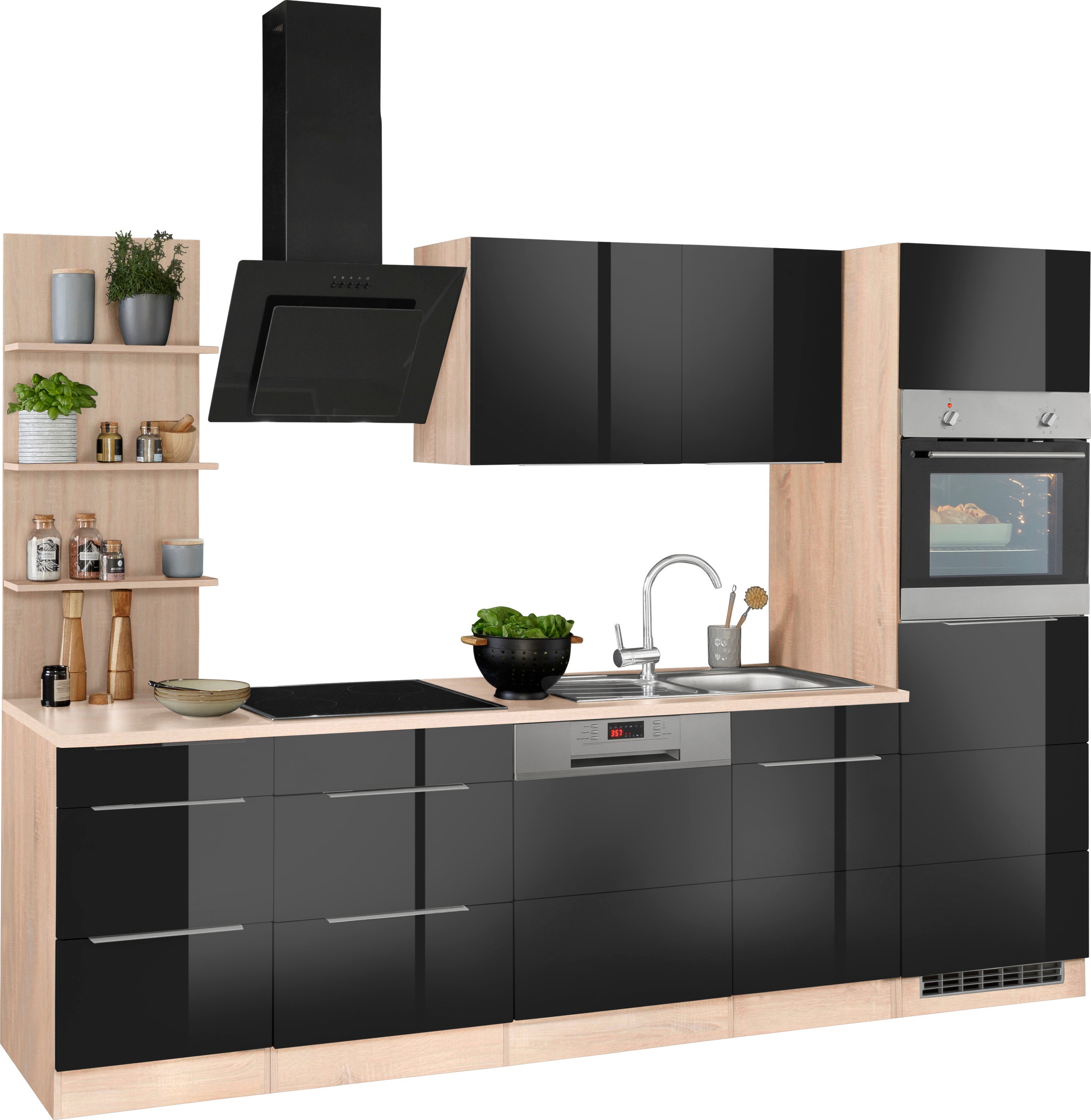 HELD MÖBEL Küchenzeile »Brindisi«, mit Breite cm 280 OTTO E-Geräten, bei online