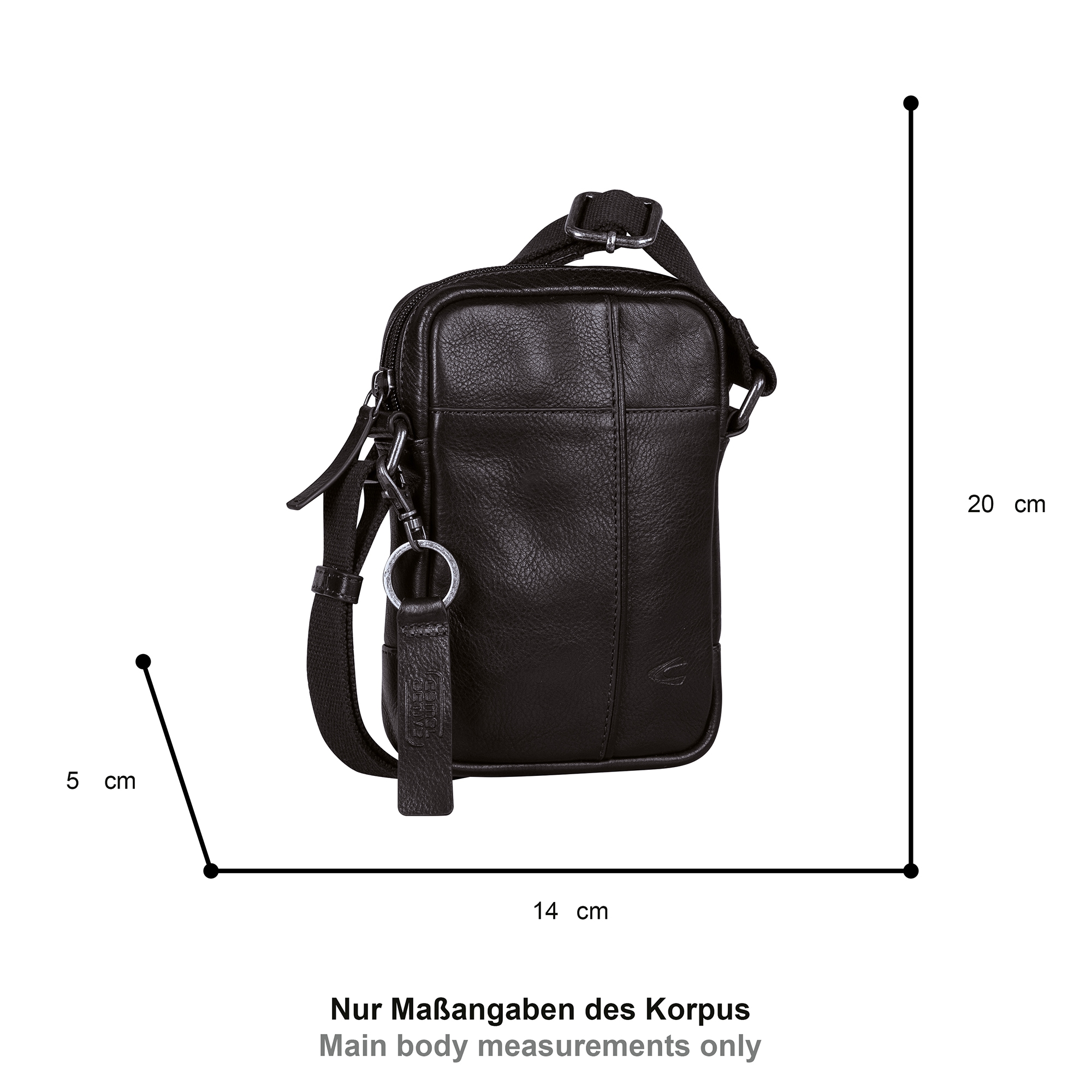 camel active Handytasche »Pine« aus pflanzlich gegerbtem Rindsleder im kernigen Look