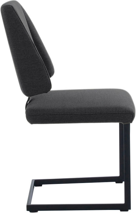 K+W Komfort & Wohnen Freischwinger »Longbeach« () 1 Stk.mit Gestell und Abstandshalter in Metall schwarz Struktur, Sitzkomfort