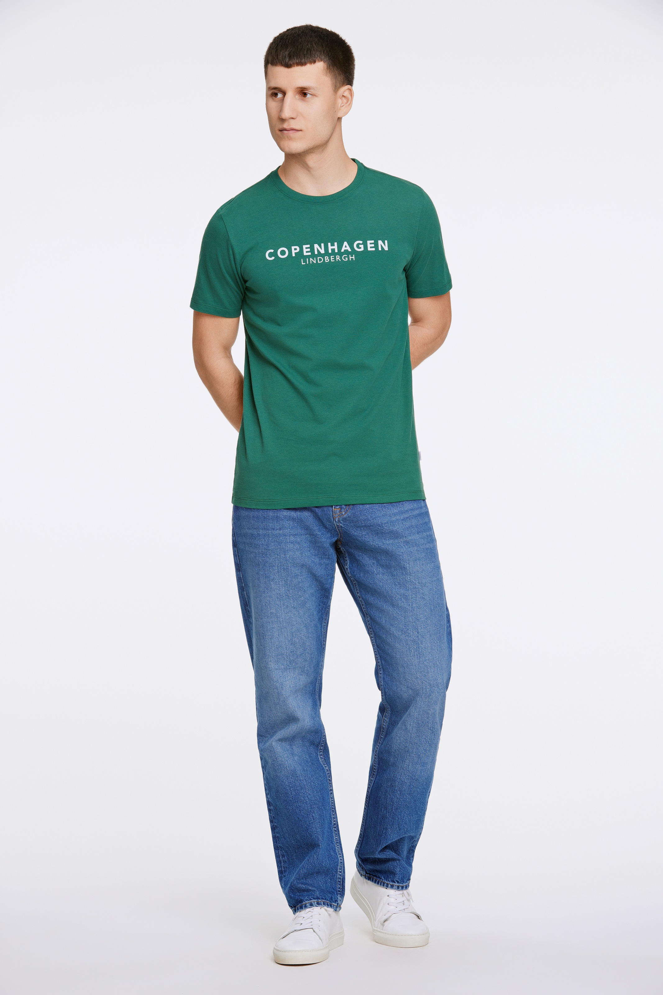 LINDBERGH T-Shirt, mit Logo und Rundhalsausschnitt