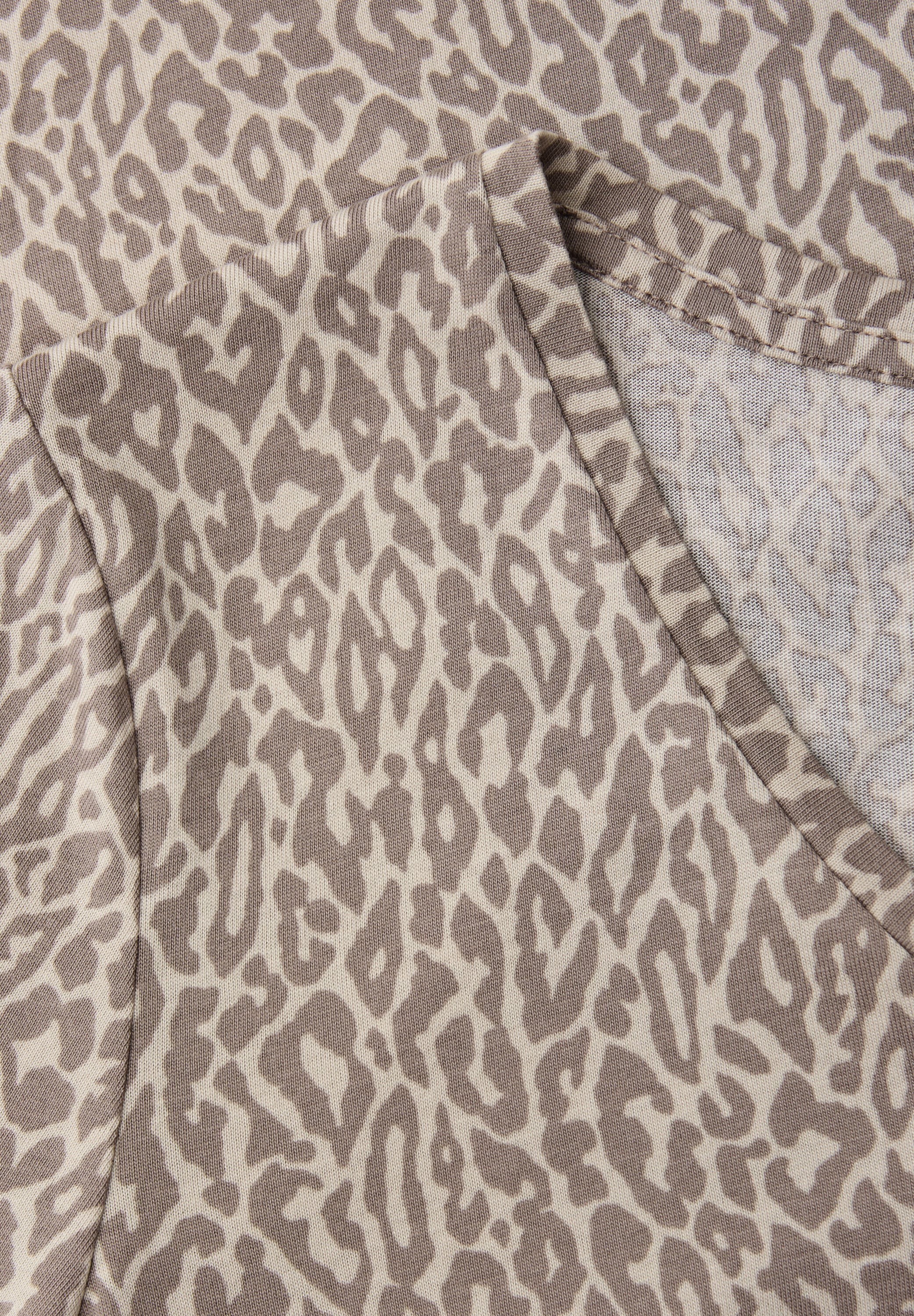 STREET ONE Kurzarmshirt mit Leo-Print