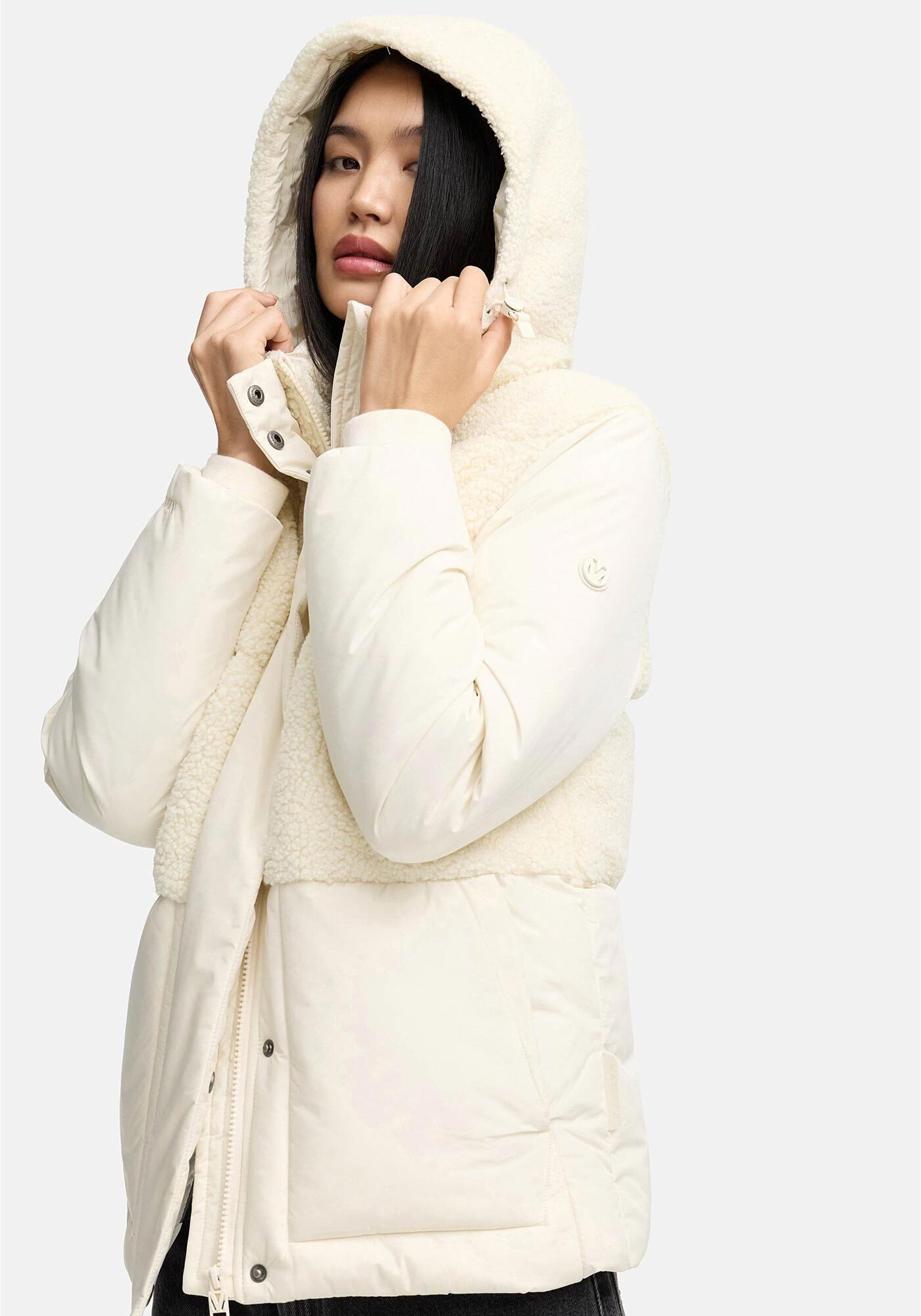 Marikoo Winterjacke »Marikoo Sheeta Damen Herbst Winter Teddyfell Jacke gefüttert N095«