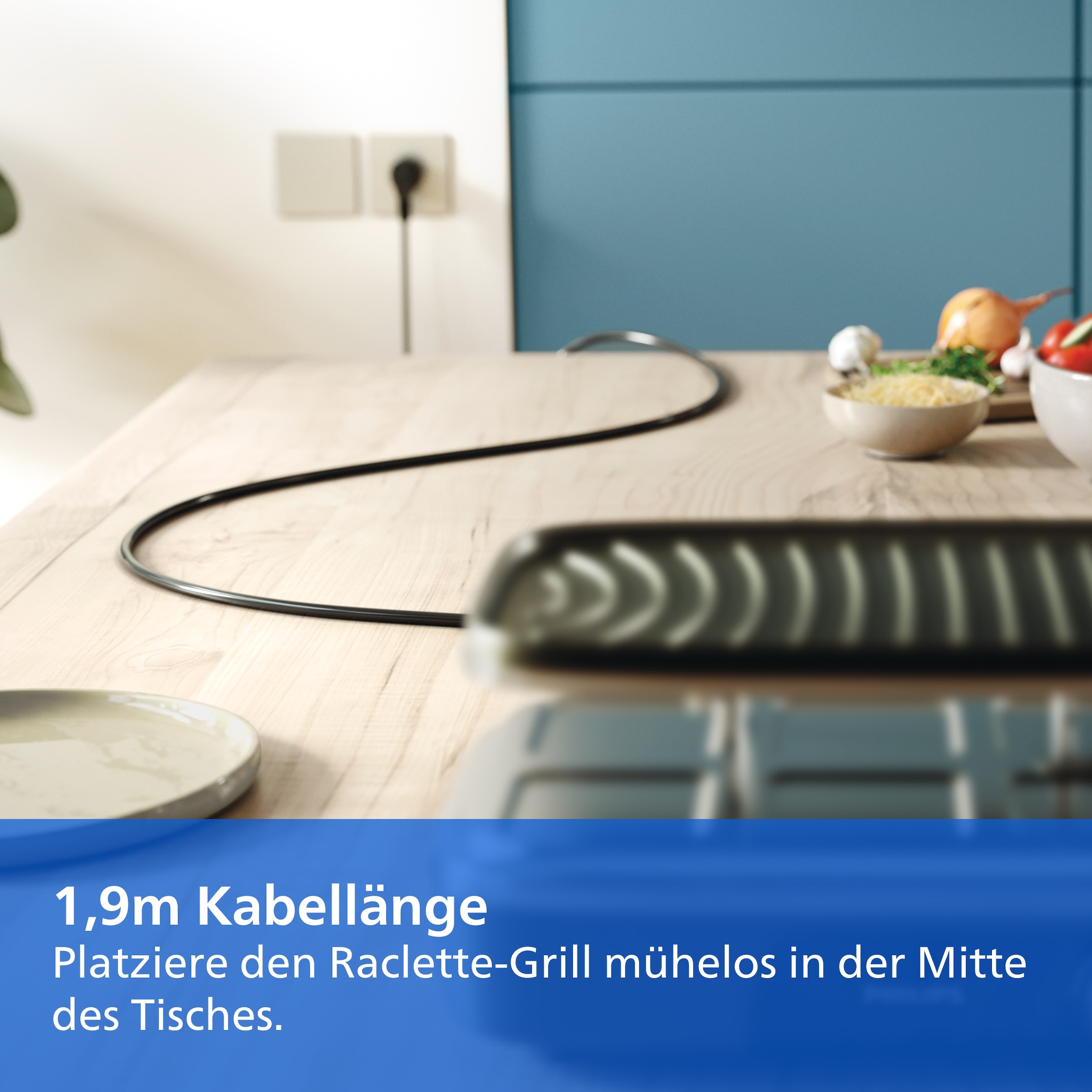Philips Raclette »Grill 2-in-1 HD6421/80 5000 Series, für 10 Personen« 10 Stk. Raclettepfännchen 1.500 W 3 Temperatureinstellungen, wendbare Keramikplatte, PFAS-frei