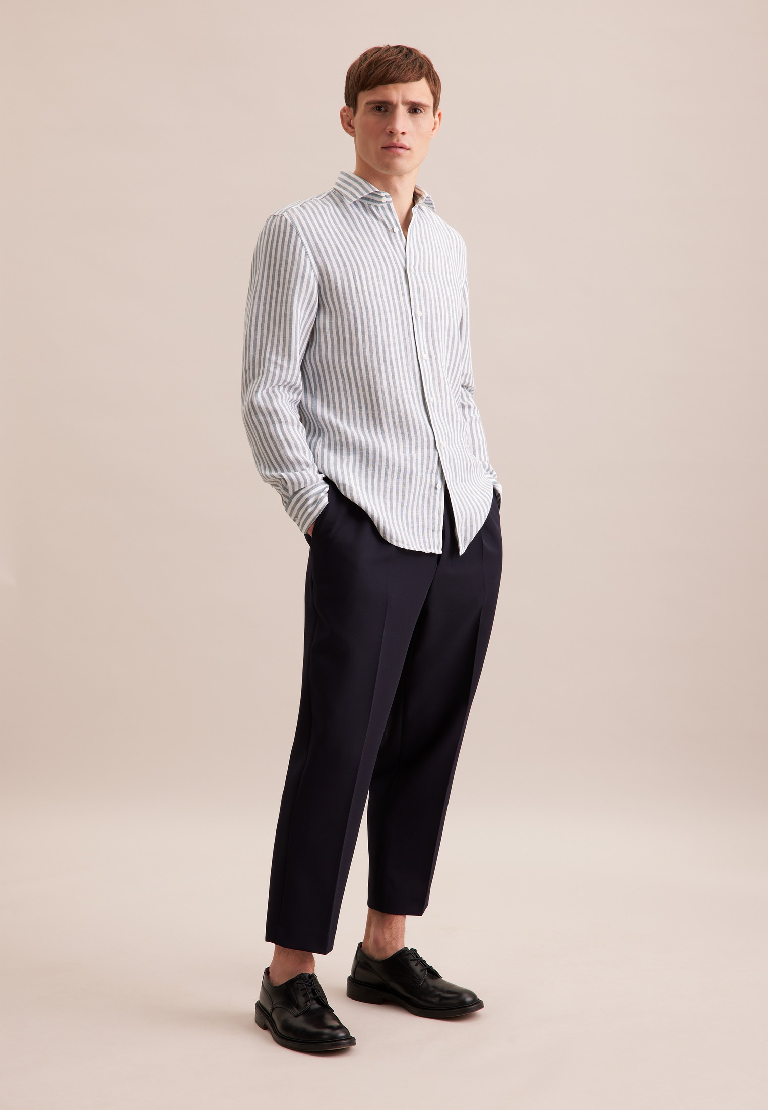 seidensticker Businesshemd »Slim« Slim 1/1 Kentkragen Streifen