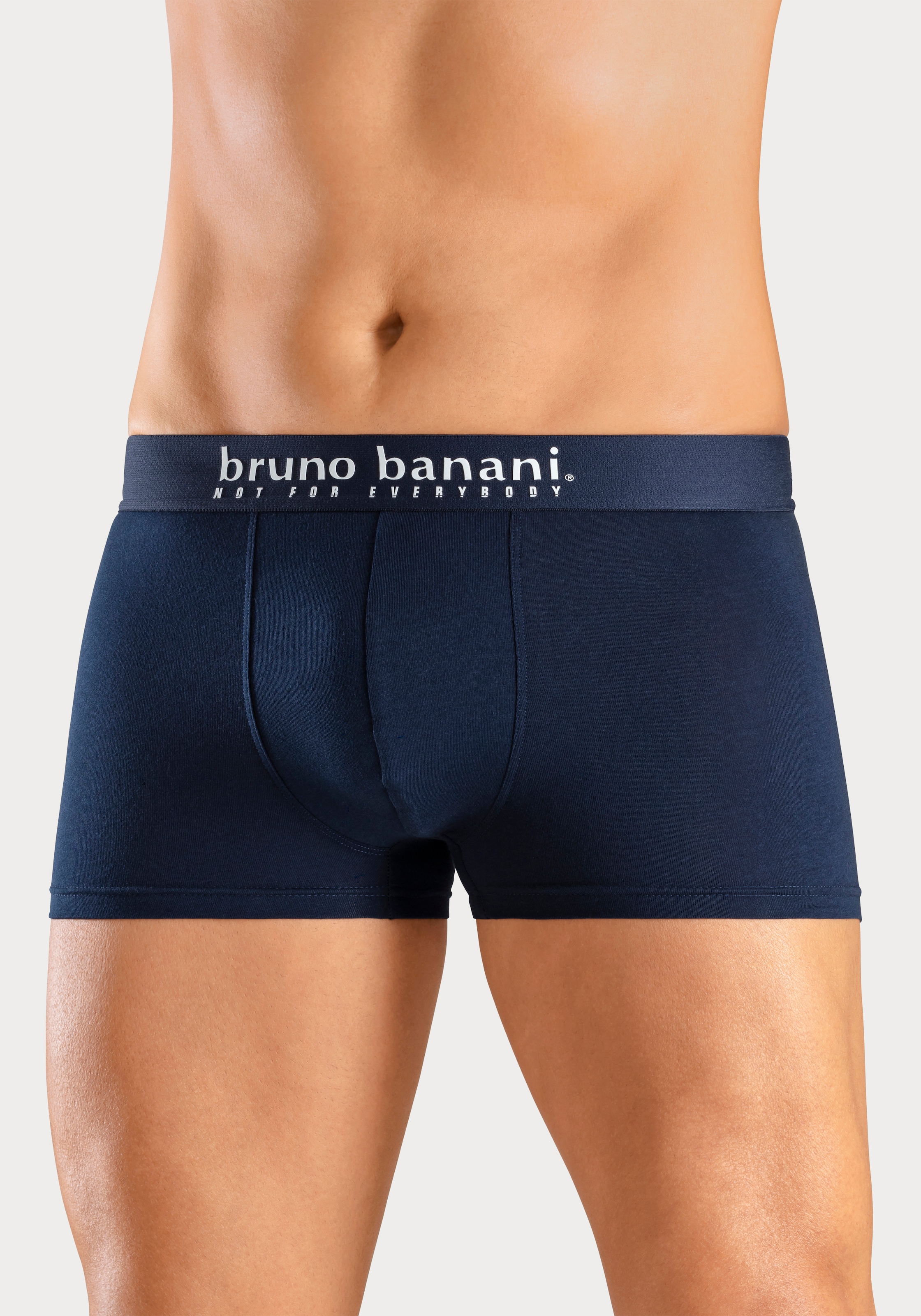 Bruno Banani Boxer »Boxershorts für Herren«, (Packung, 4 St., 4er-Pack), mit Palmendruck und unifarben aus Baumwollmischung