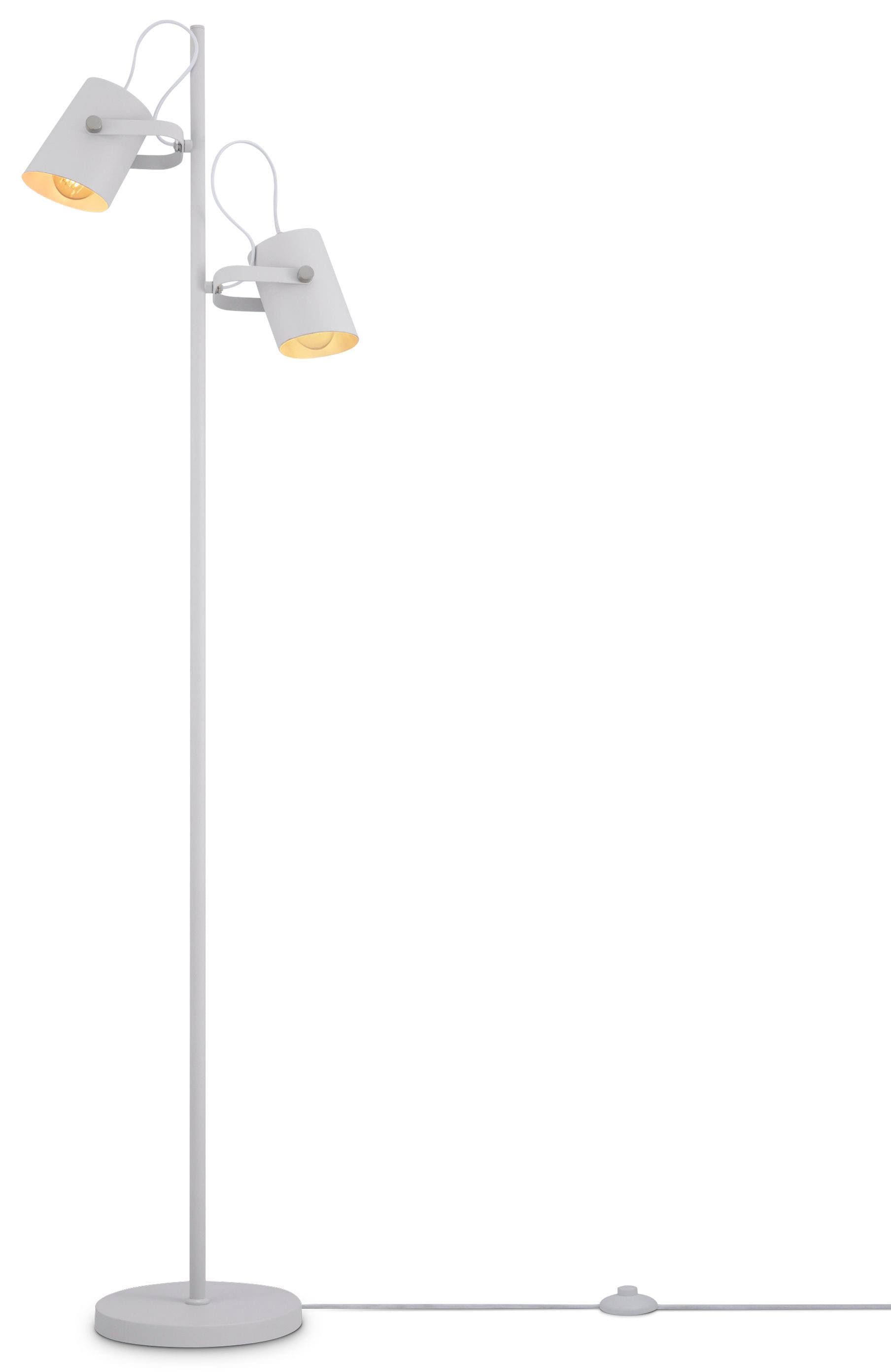 Paco Home Stehlampe »KARL«, 2 flammig, Leuchtmittel E27 | ohne Leuchtmittel, mit kompatiblen Dimmer und Leuchtmittel