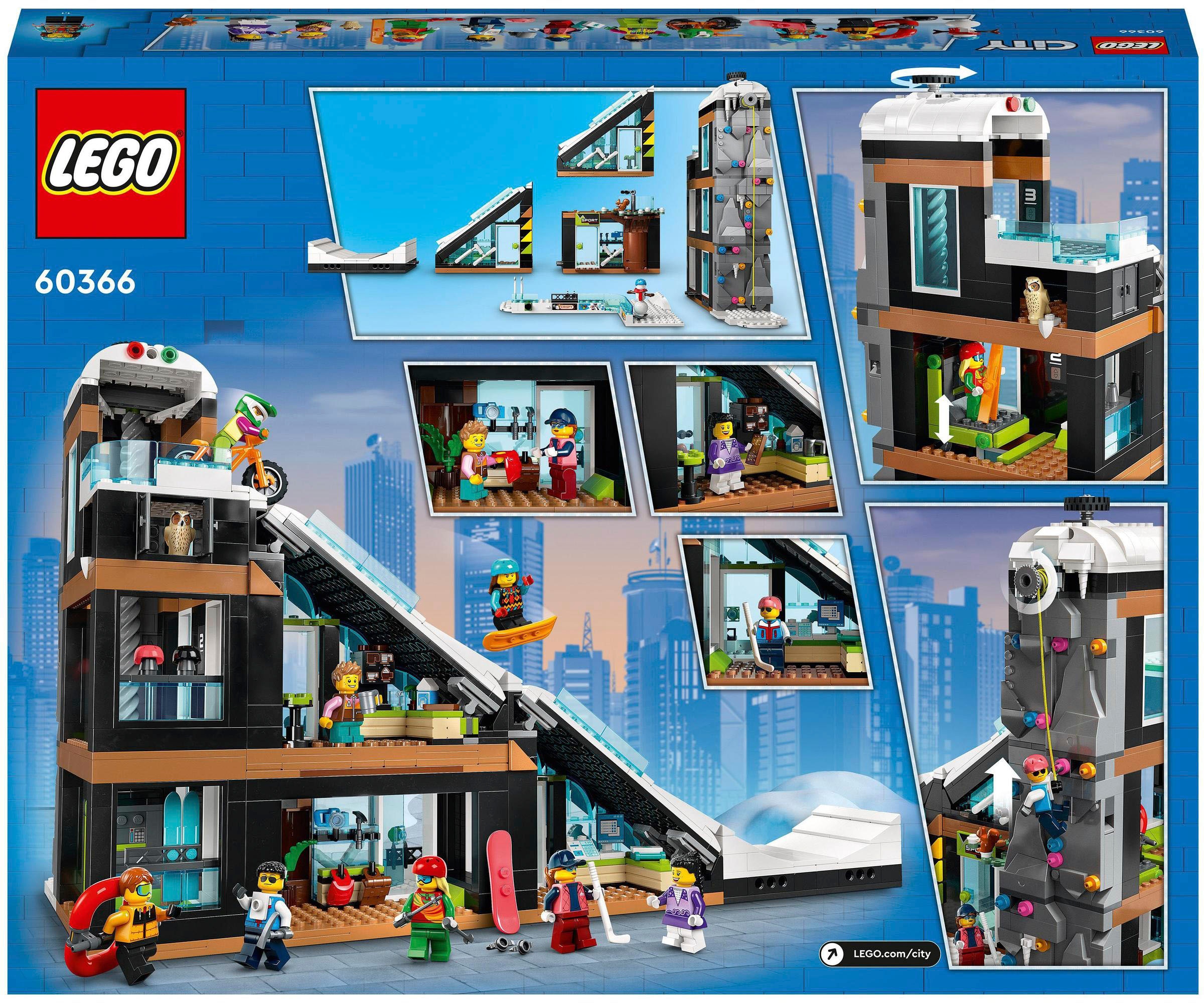 LEGO® Konstruktionsspielsteine »Wintersportpark (60366), LEGO® City«, (1045 St.), Made in Europe