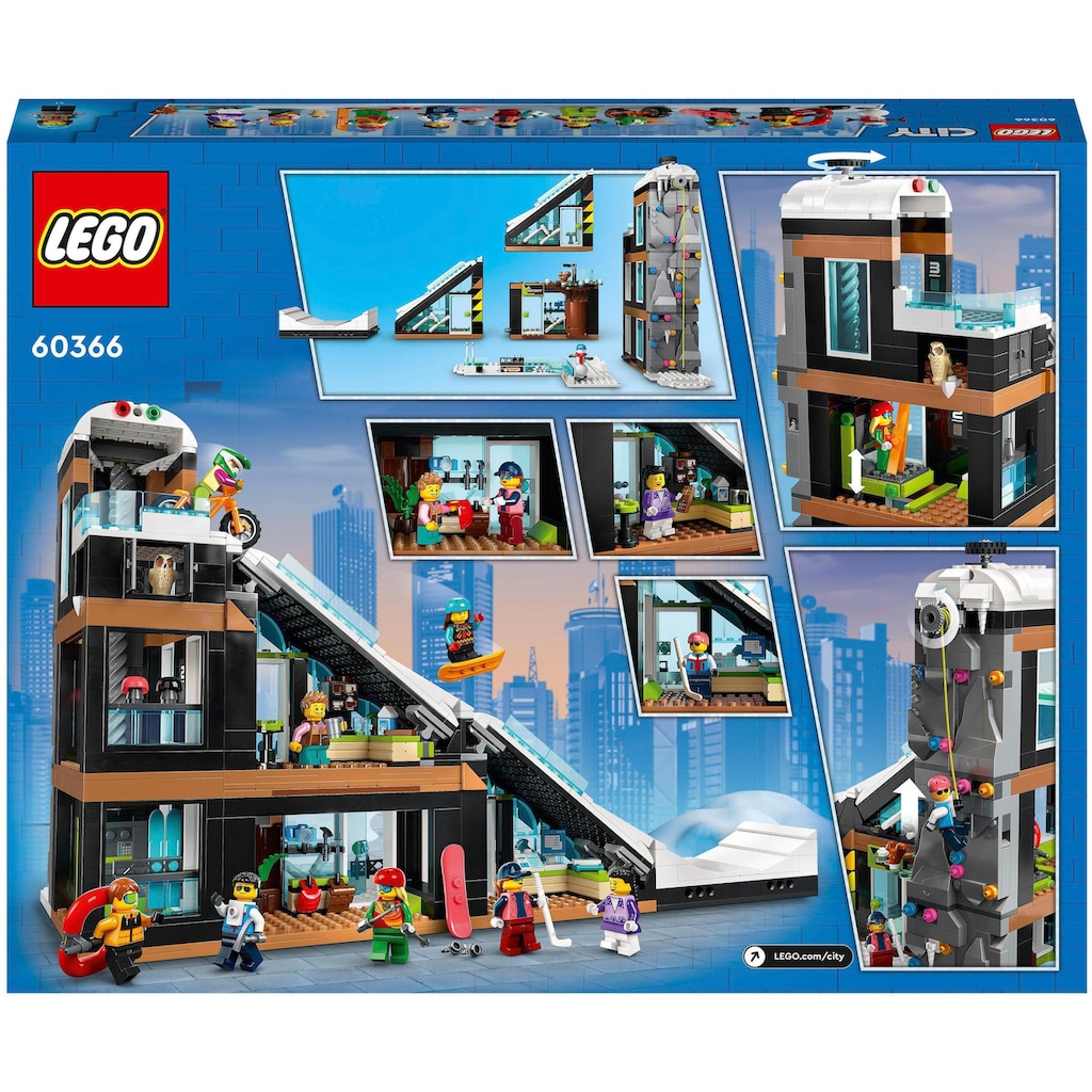 LEGO® Konstruktionsspielsteine »Wintersportpark (60366), LEGO® City«, (1045 St.)