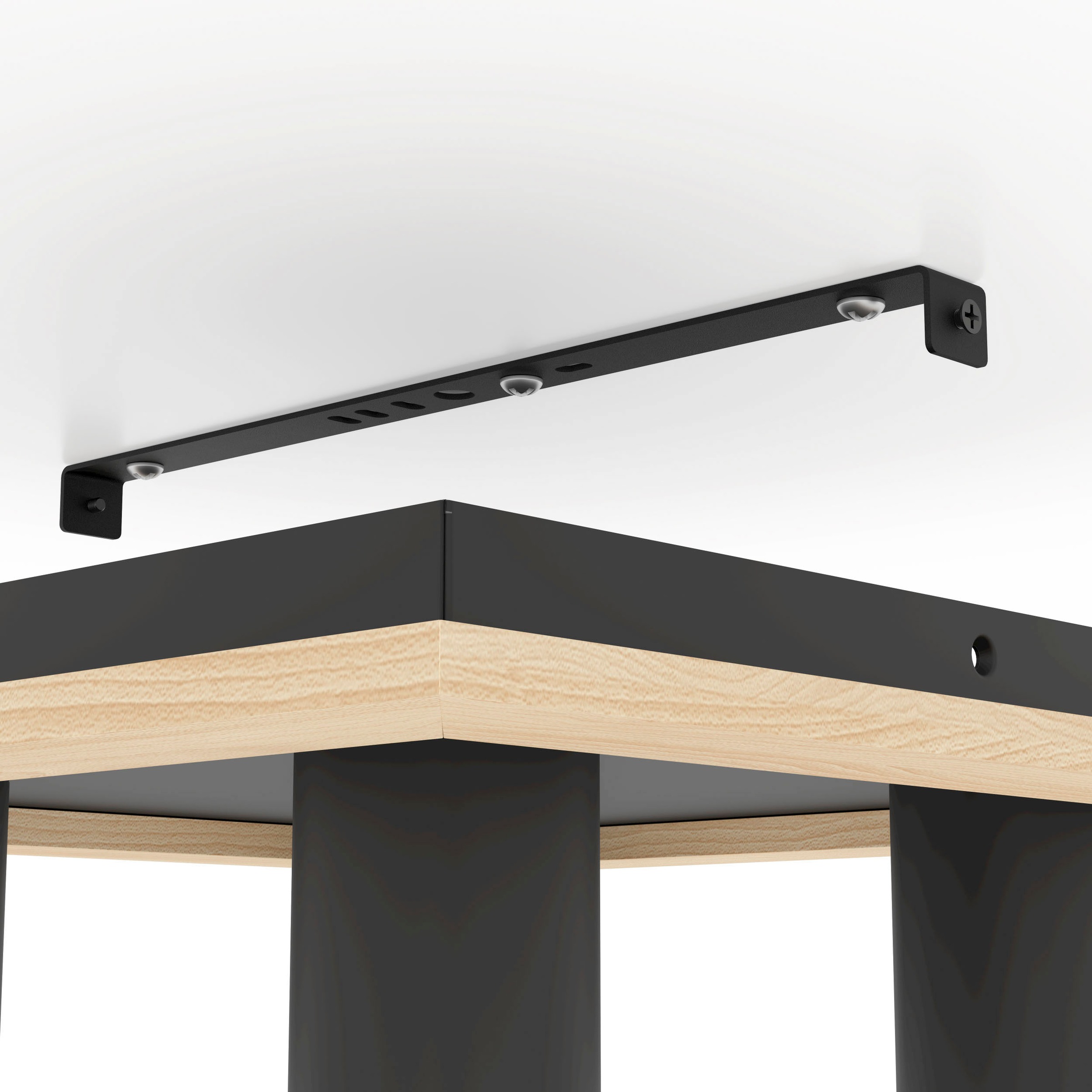 EGLO Deckenleuchte »VALCASOTTO 1«, Leuchtmittel GU10 | Leuchtmittel wechselbar-ohne Leuchtmittel, Deckenleuchte in schwarz und braun aus Stahl, Holz
