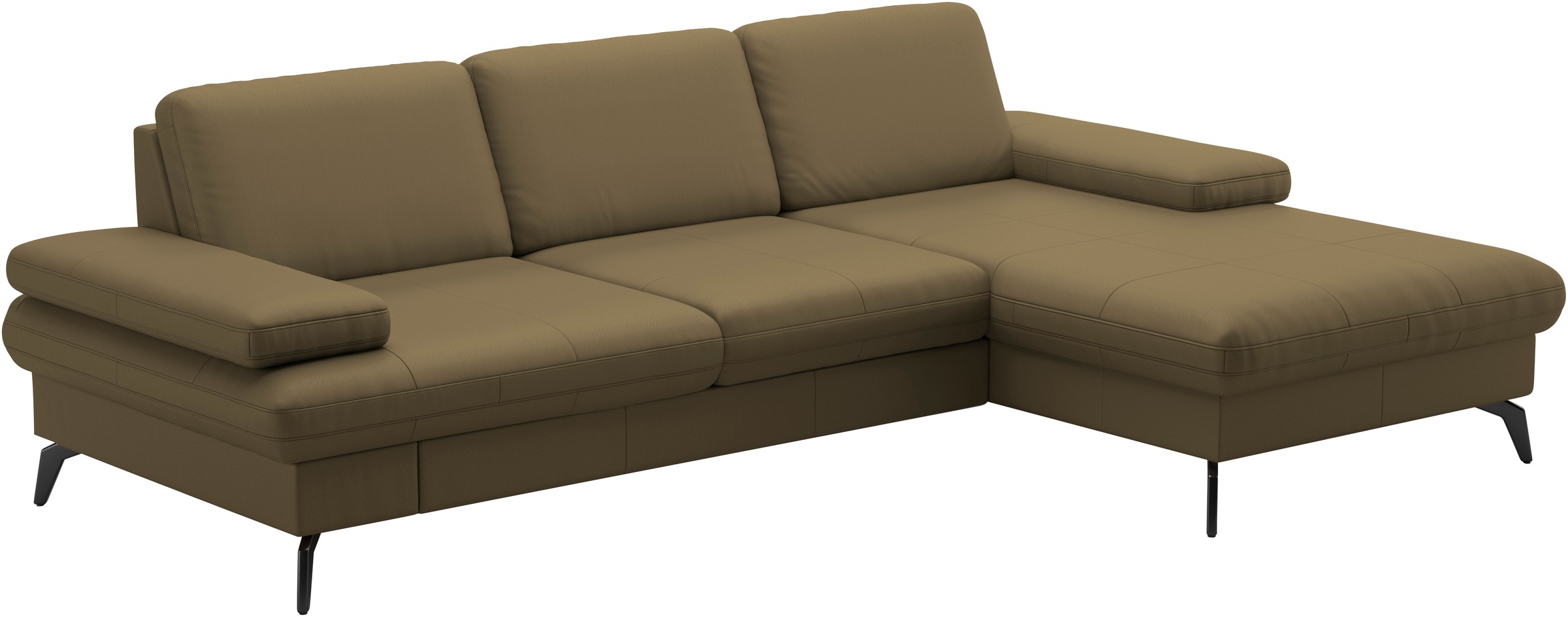 sit&more Ecksofa »Morris L-Form, inkl. Sitztiefenverstellung«, wahlweise mit Armteilverstellung, Bettfunktion & Bettkasten