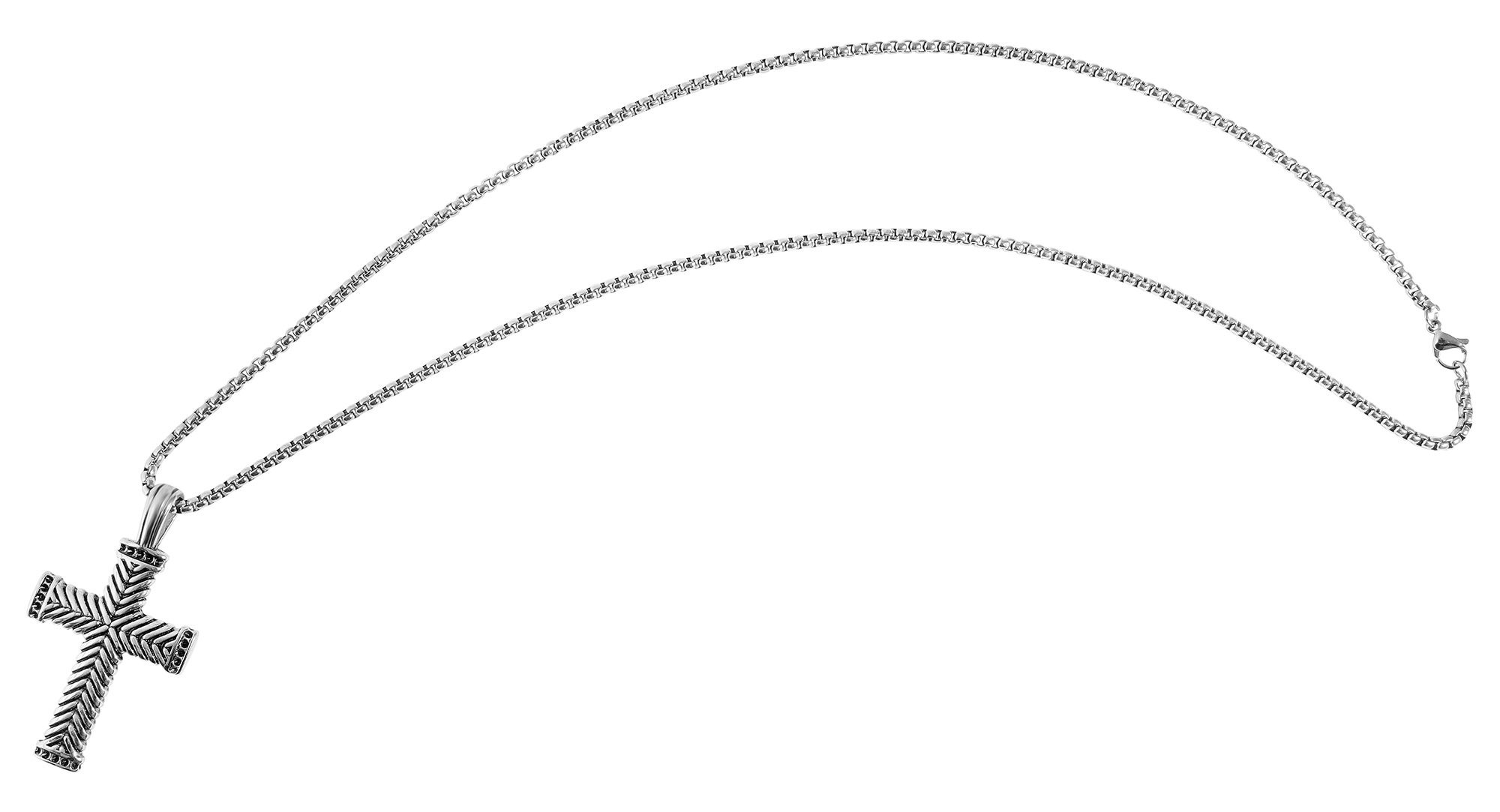 Adelia´s Kette ohne Anhänger »Unisex Halskette mit Anhänger ¿ Kreuz aus Edelstahl«