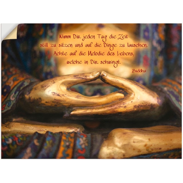 Artland Wandbild »Weisheit«, Religion, (1 St.), als Leinwandbild,  Wandaufkleber oder Poster in versch. Größen kaufen im OTTO Online Shop