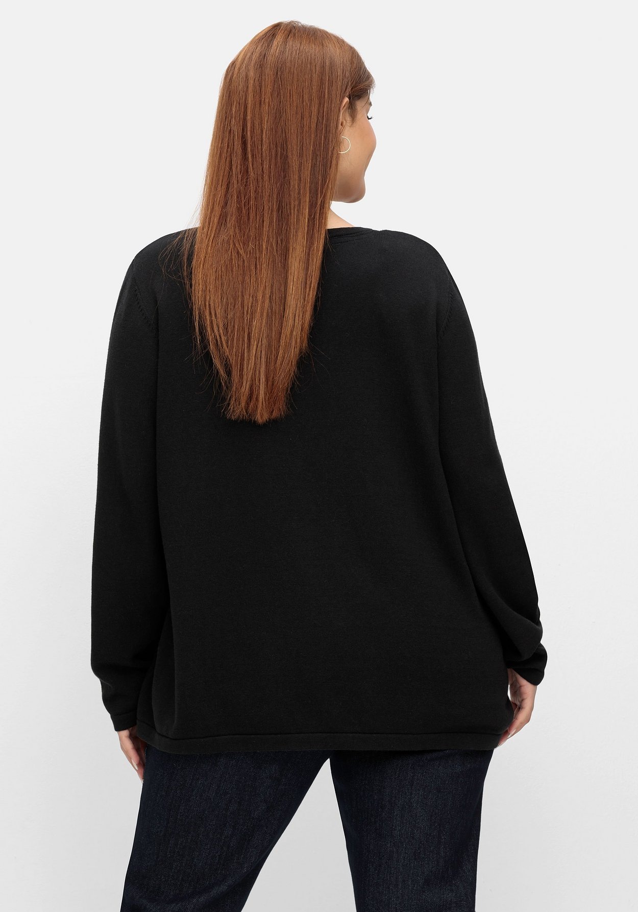 Sheego V-Ausschnitt-Pullover »Pullover mit V-Ausschnitt, in Petite Passform«, mit V-Ausschnitt, in Petite Passform