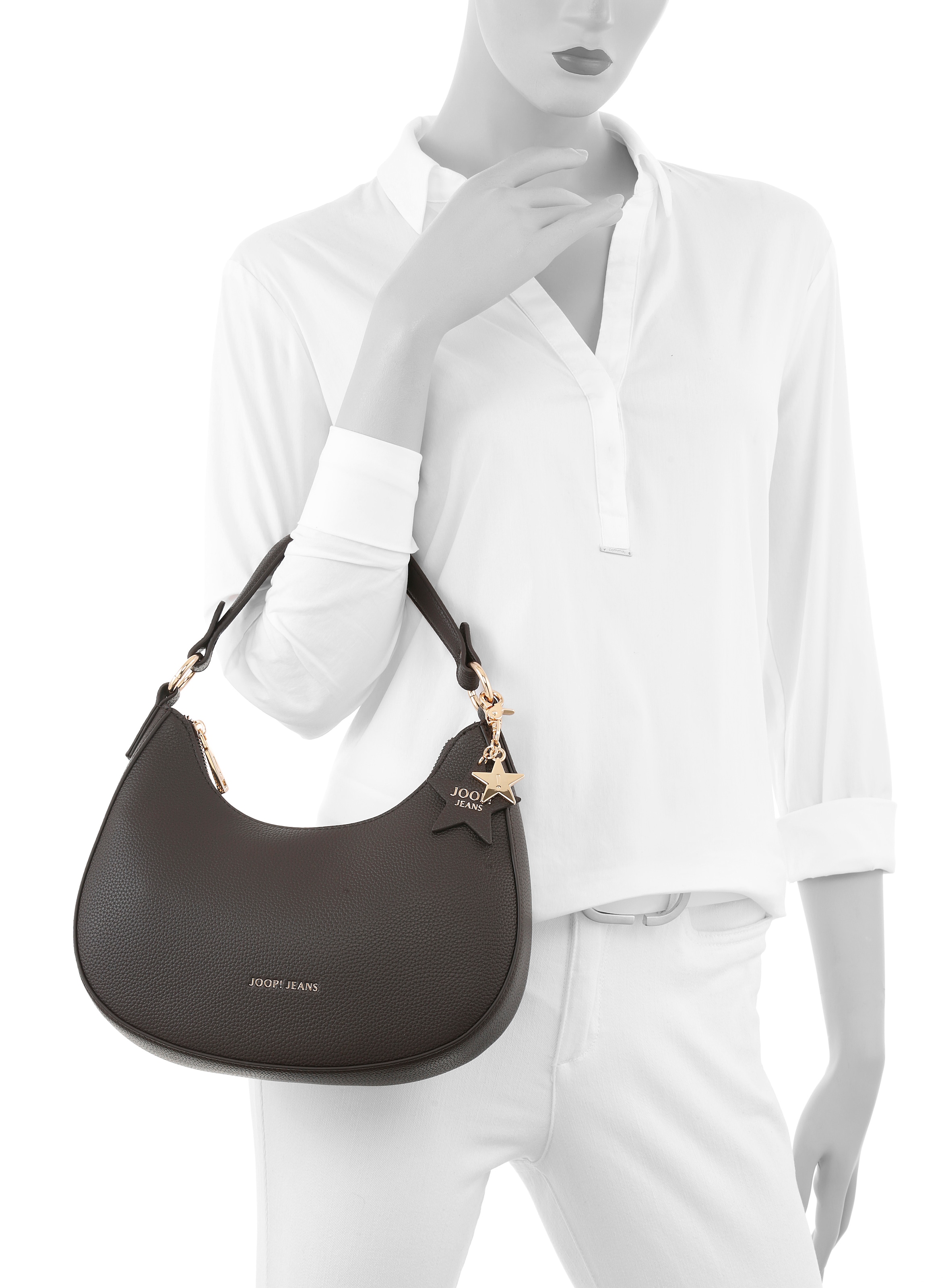 Joop Jeans Hobo »salve aja hobo xshz« Damen Henkeltasche, Schultertasche, Umhängetasche mit vielen Details