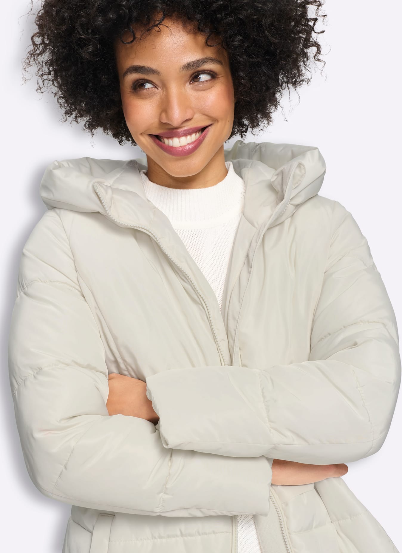 heine Langjacke mit Kapuze