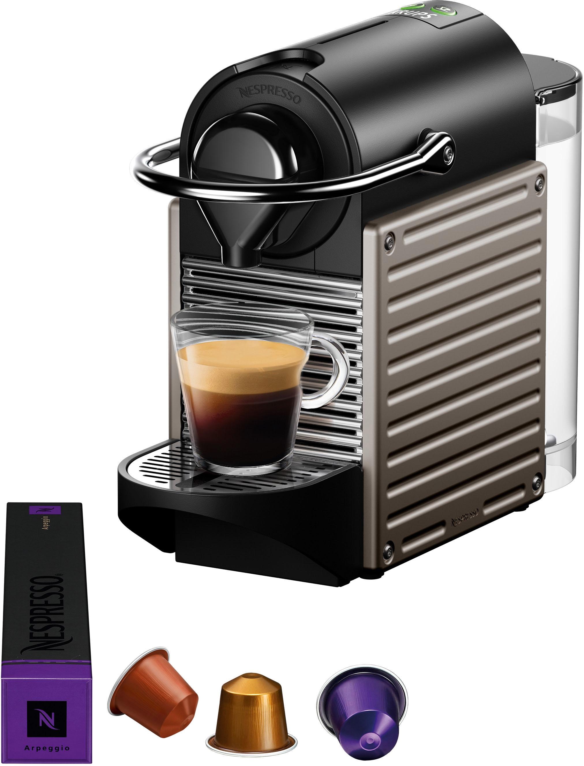 bei mit Nespresso 19 Kapseln 0,7 jetzt bestellen Kapselmaschine OTTO Bar L, von Pixie Wassertank: inkl. 7 »XN304T Krups«, Willkommenspaket Druck,