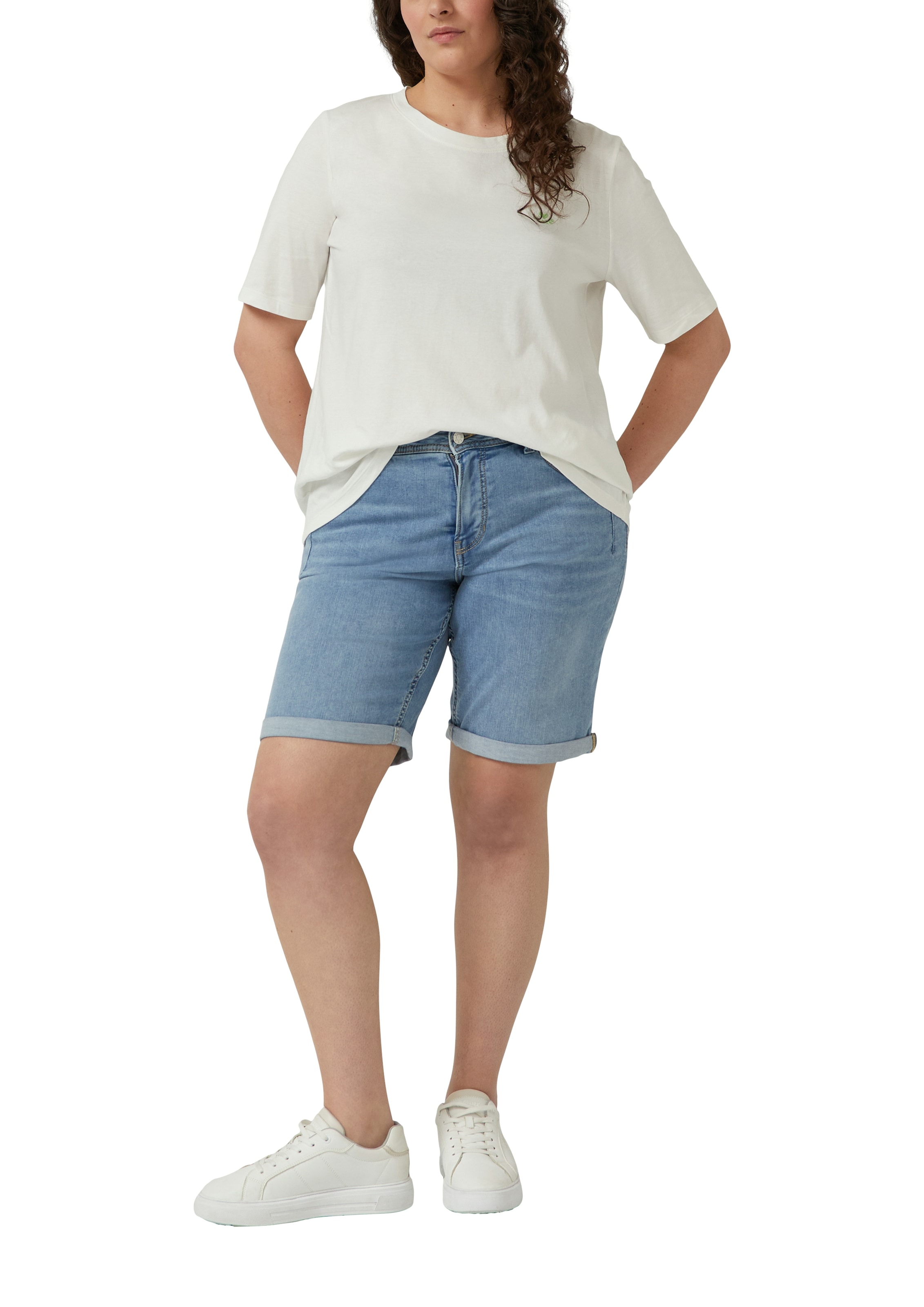 s.Oliver CURVE Jeanshotpants Jeansshorts mit Stretch/Große Größen