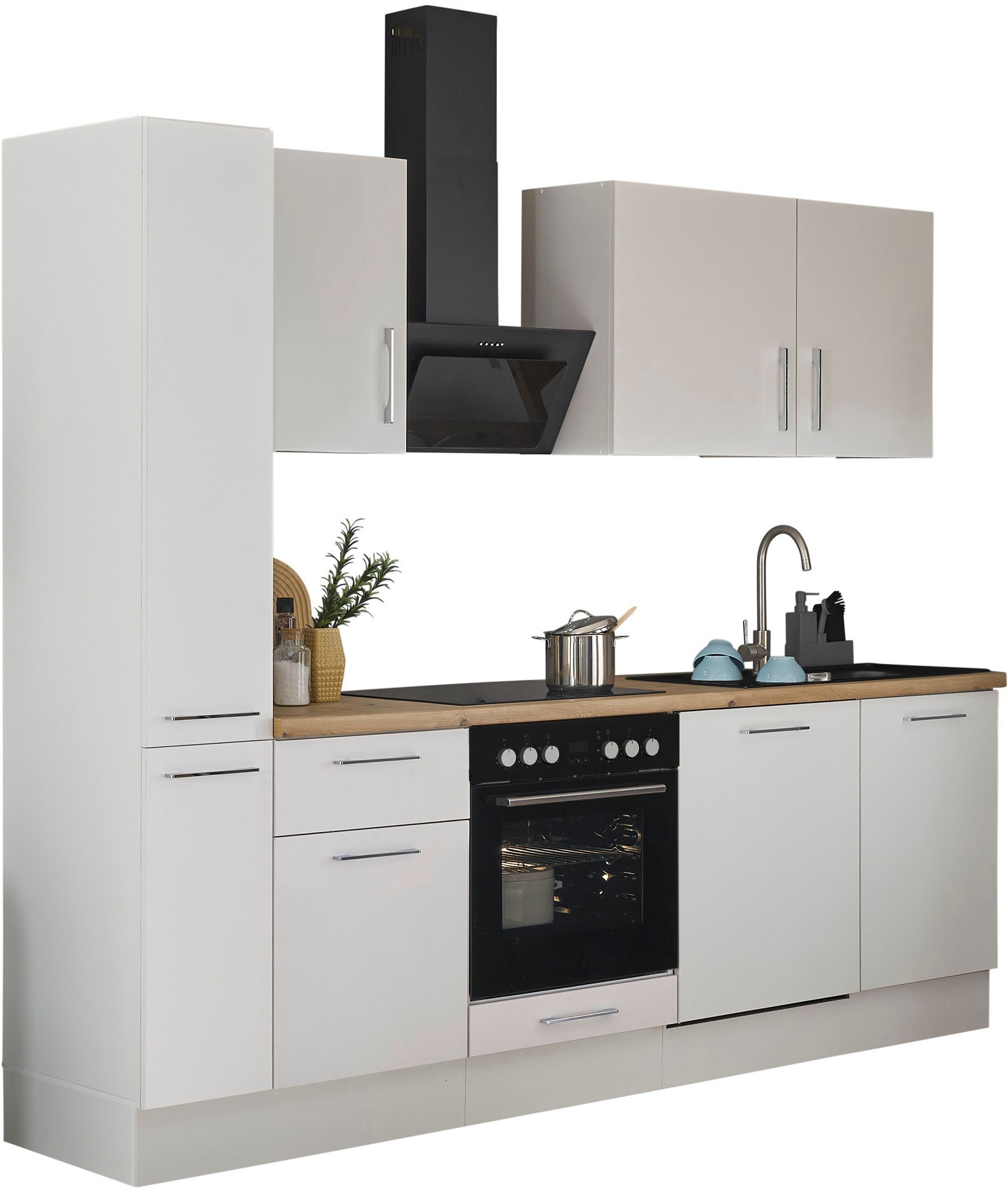 BASIC by Balculina Küchenzeile »Turin«, Breite 250 cm, wahlweise mit E-Geräten