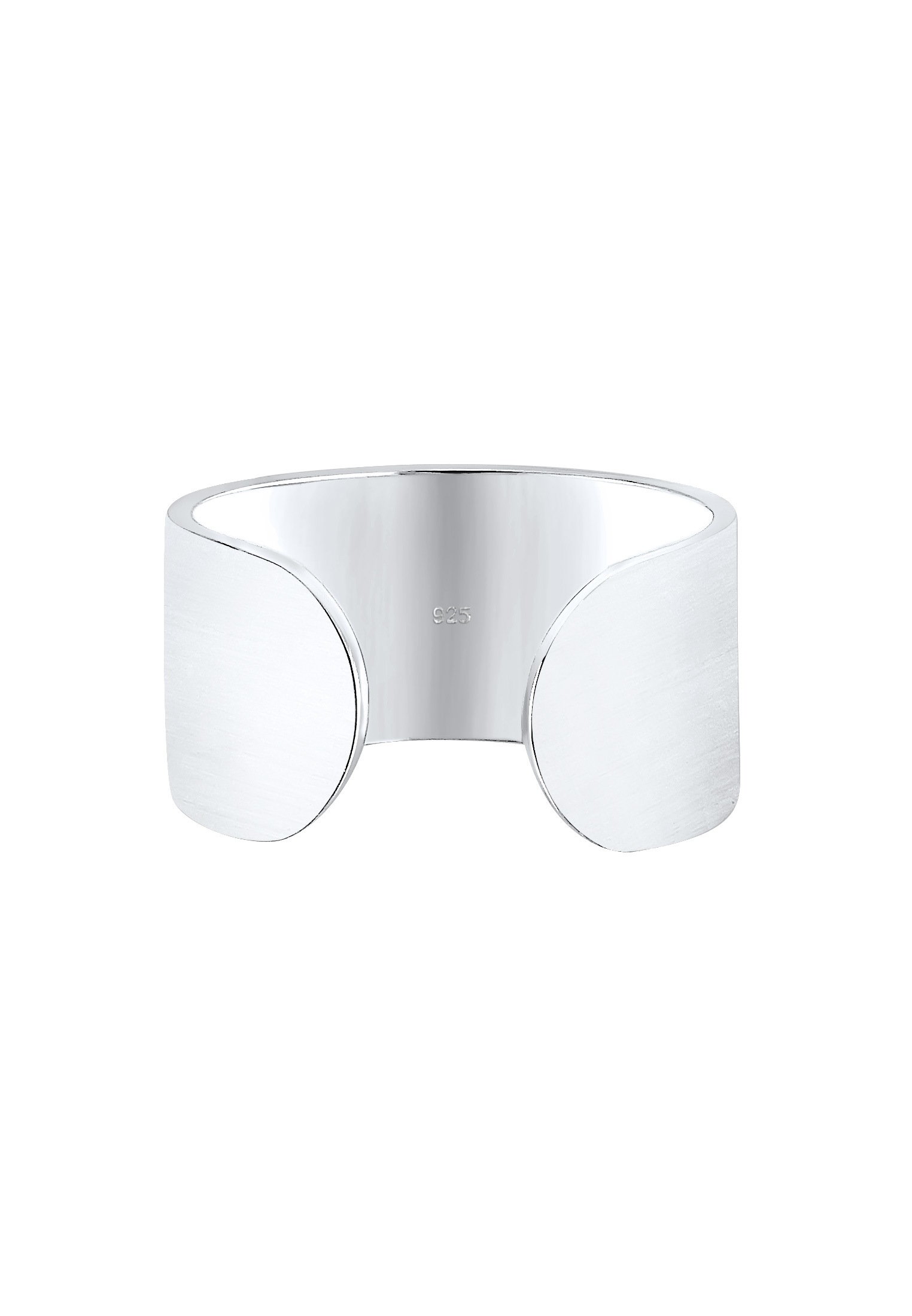 Elli Silberring »Ring Bandring Offen Matt Verstellbar 925 Sterling Silver«