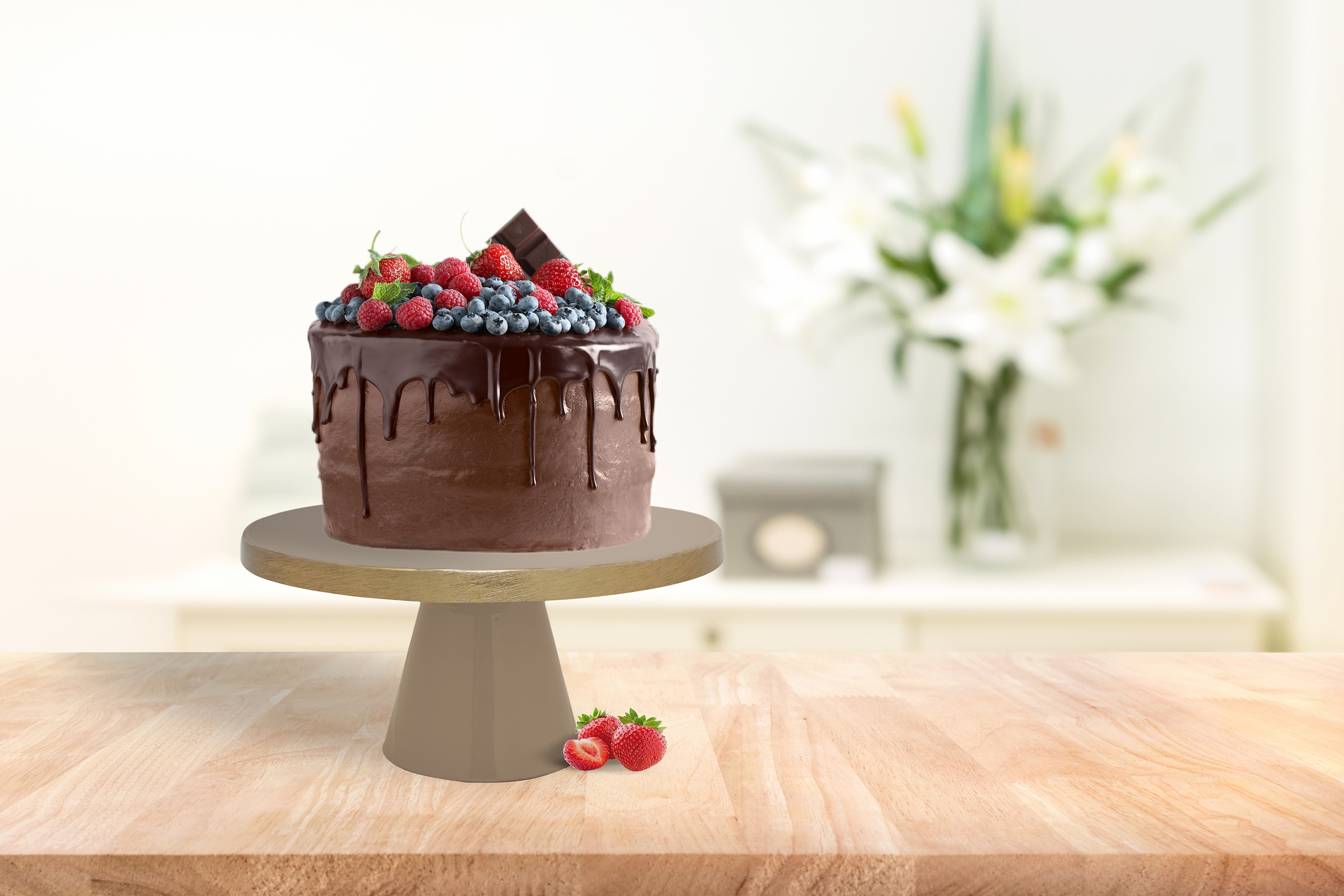 Kayoom Kuchenplatte »Kuchenplatte Art Deco 2035«, Handarbeit, schicke Serviermöglichkeit, Goldakzente