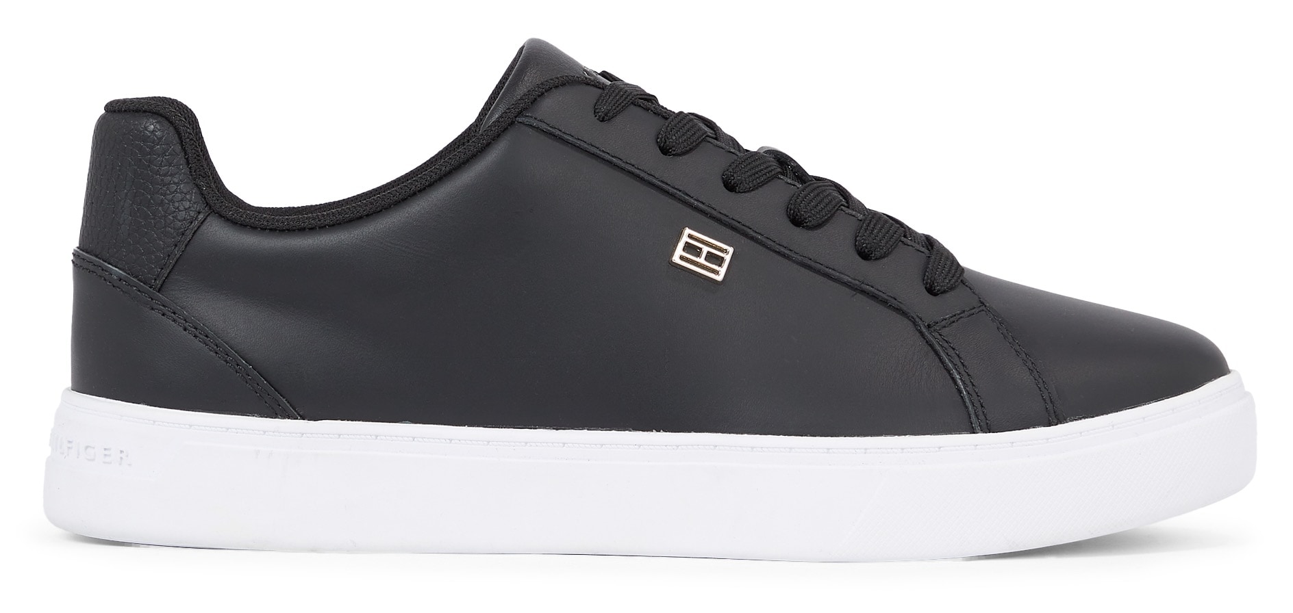 Tommy Hilfiger Plateausneaker »ESSENTIAL COURT SNEAKER«, mit seitlichem Logo-Icon, Freizeitschuh, Halbschuh, Schnürschuh