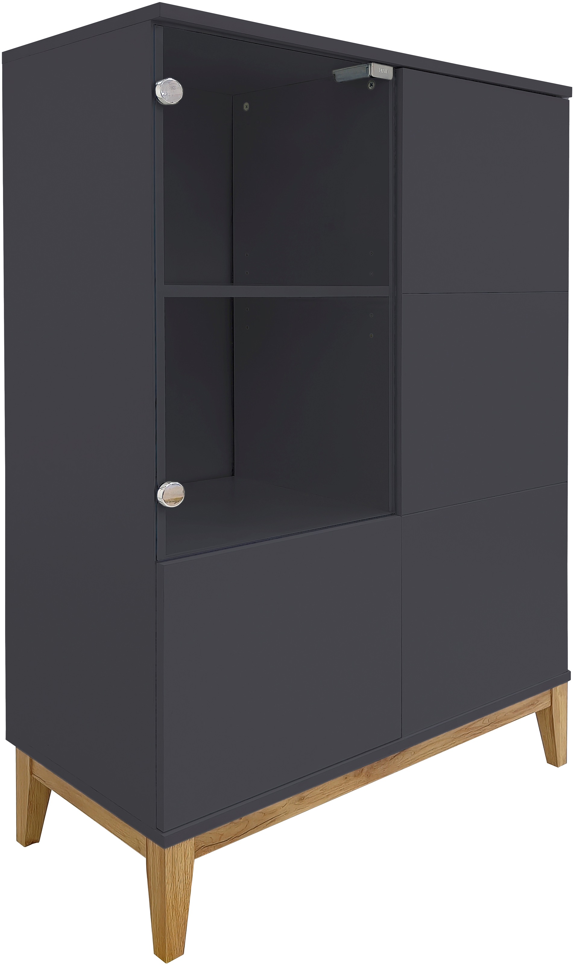 OTTO home Highboard »Maryd« Kommode, Midischrank, m. Glas- u. Holztüren, Einlegeböden, Breite 80cm