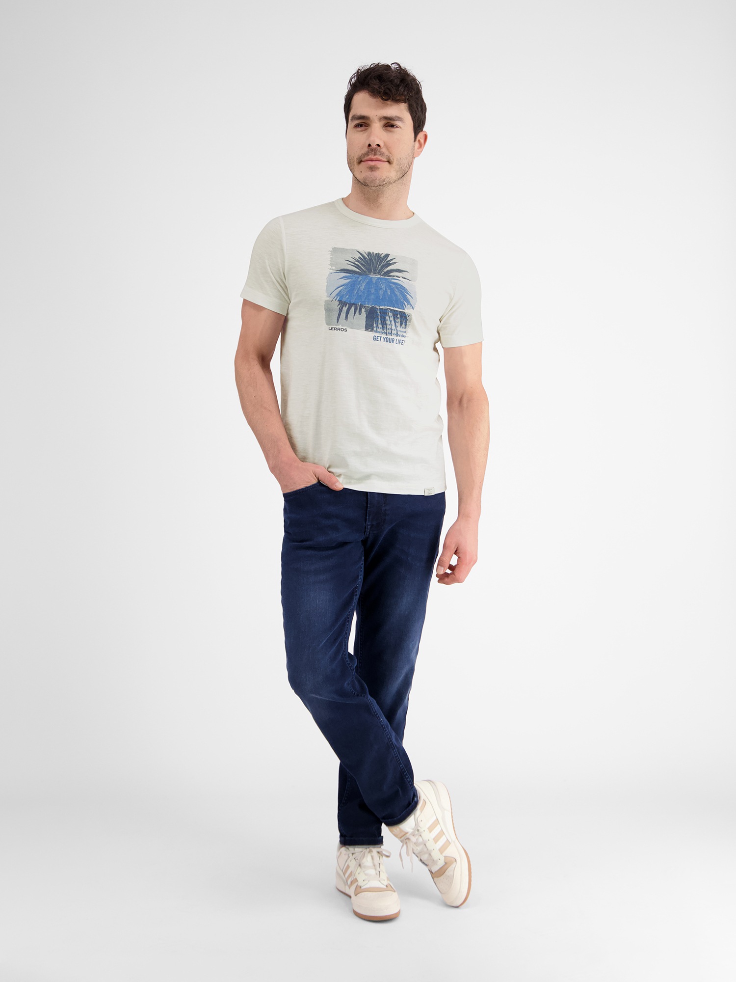 LERROS T-Shirt »LERROS Rundhals T-Shirt mit Fotoprint«