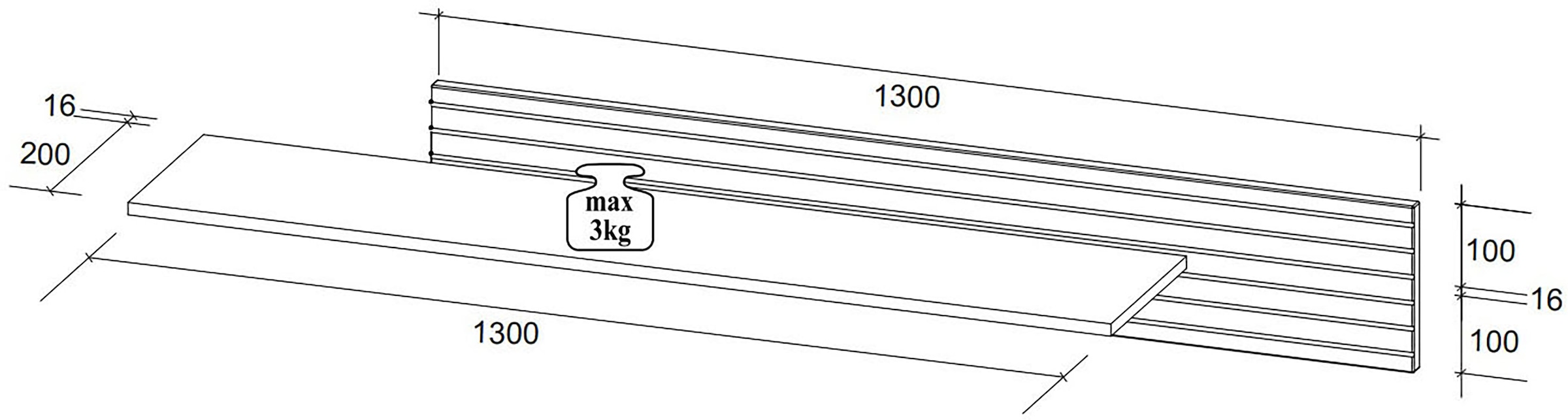 Innostyle Wohnwand »Ina Wohnwand, 320x200x40 cm (B/H/T)« 5 Stk. tlg.
