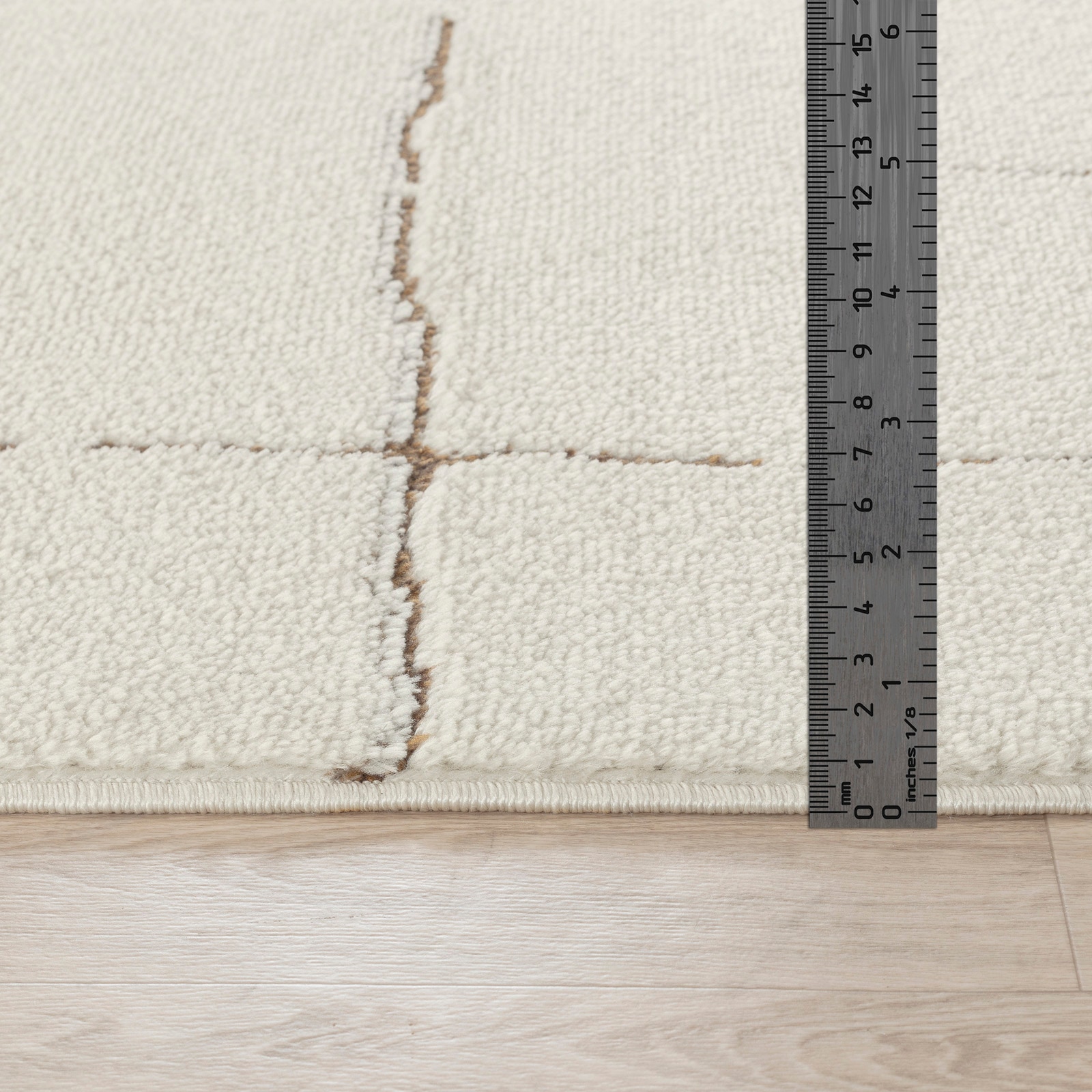 Livabliss Teppich »PRAGUE« rechteckig 14 mm Höhe Skandi Design, Modern Boho Kurzflor Wohnzimmerteppich, Schlafzimmer