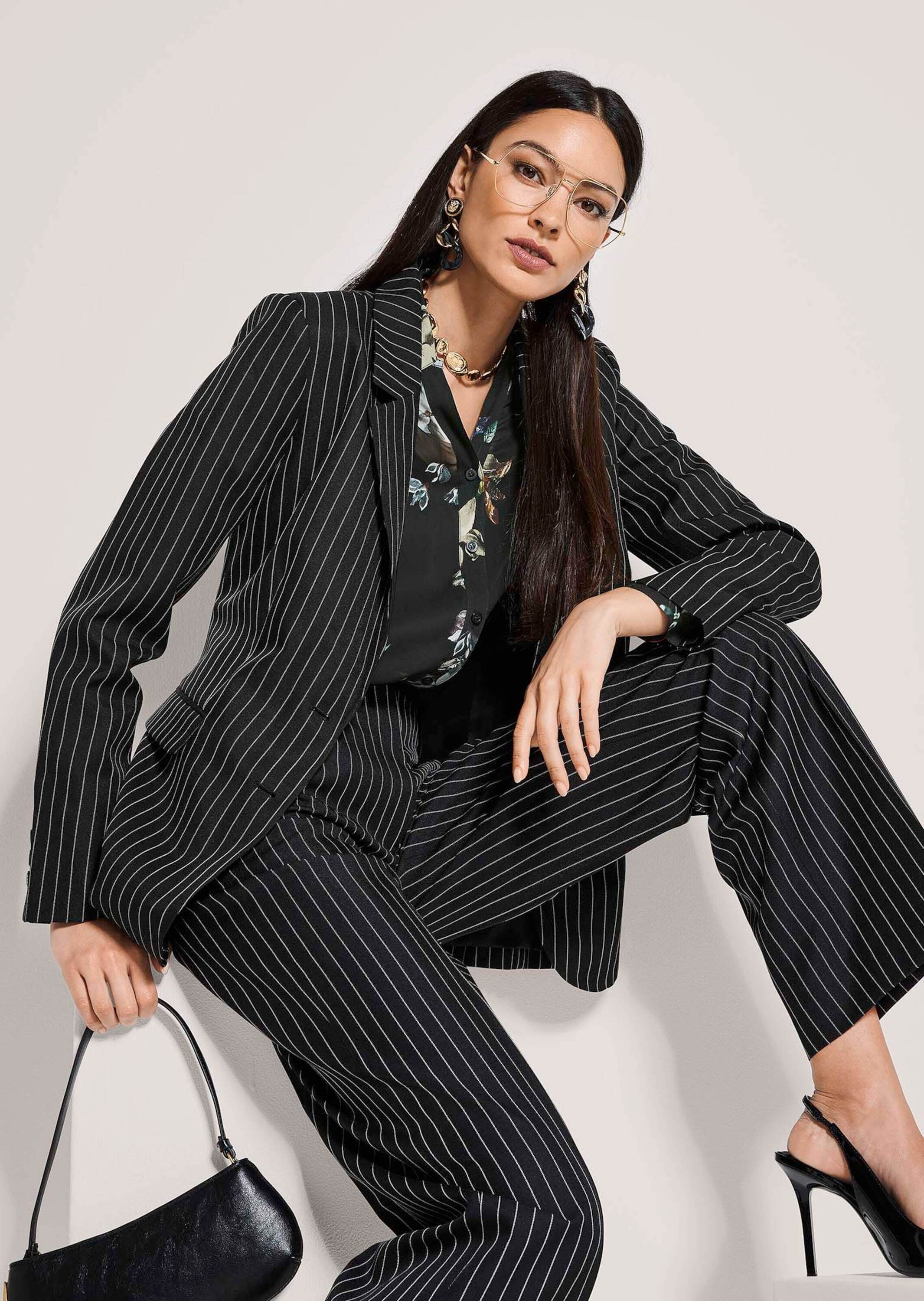 MADELEINE Jackenblazer »Blazer Longblazer mit Nadelstreifen« Streifenblazer