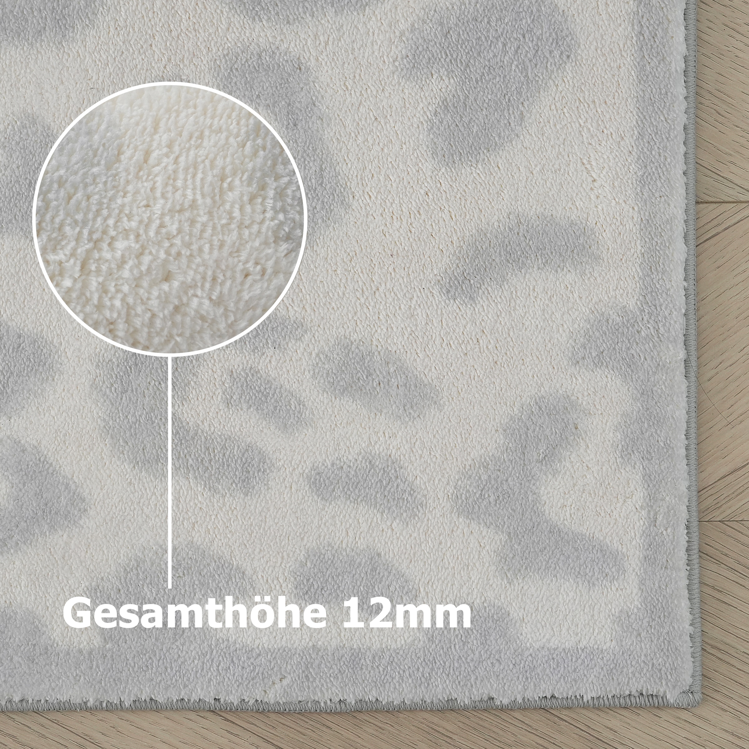 OTTO home Teppich »Leo, mit trendigem Leopardenmuster, waschbar« rechteckig 12 mm Höhe kuschelig & weich, modern, Animal Print, Wohnzimmer, Schlafzimmer