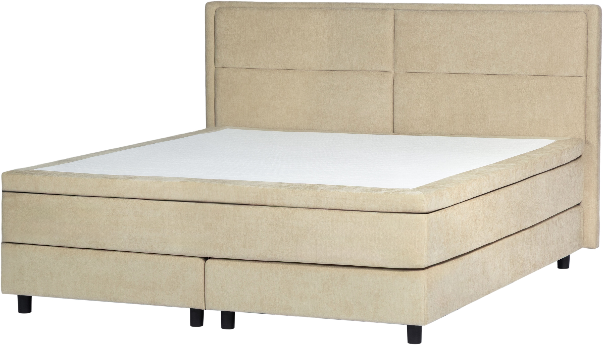 OTTO home Boxspringbett »VIVIANNE, Polsterbett mit 7-Zonen-Taschenfederkernmatratze H3« inkl. 7 cm Komfortschaum-Topper, Chenille-Bezug, 140- oder 180x200 cm