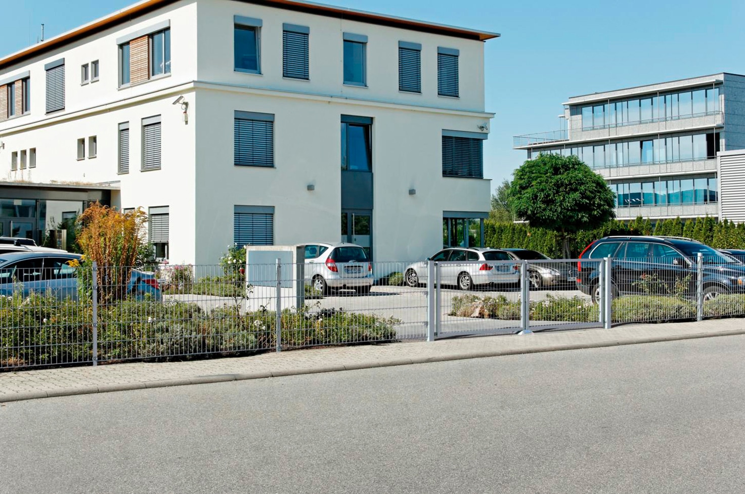 Alberts Doppelstabmattenzaun »Grundset«, Höhe: 80-160 cm, Gesamtlänge: 4-30 m, zum Einbetonieren