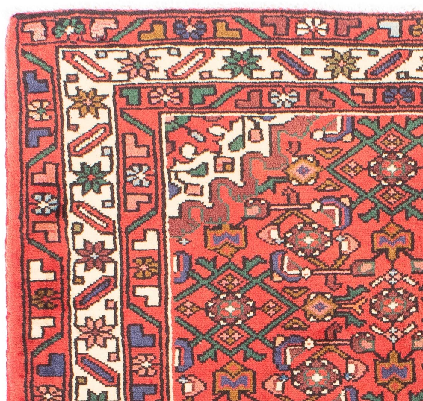 morgenland Orientteppich »Perser - Nomadic - 147 x 102 cm - rot«, rechteckig, Wohnzimmer, Handgeknüpft, Einzelstück mit Zertifikat