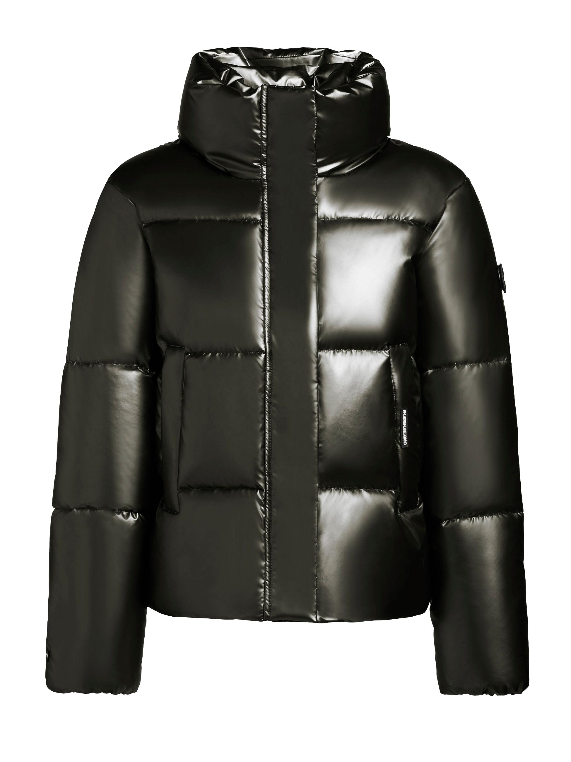 Steppjacke »Steppjacke Rinja Shiny-YM«, ohne Kapuze, glänzende kurze Winterjacke für...