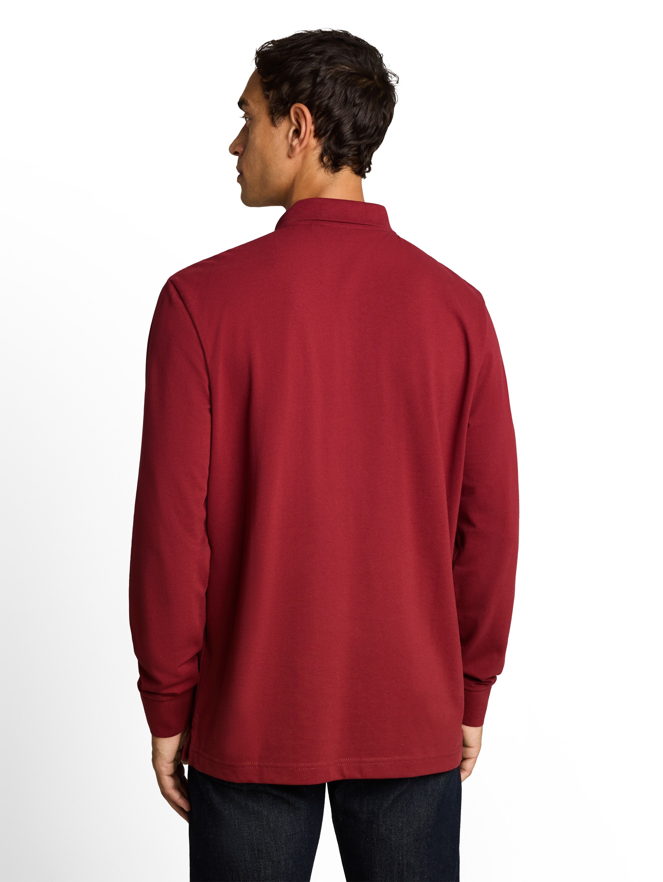 TOM TAILOR Langarm-Poloshirt mit Logo-Stickerei