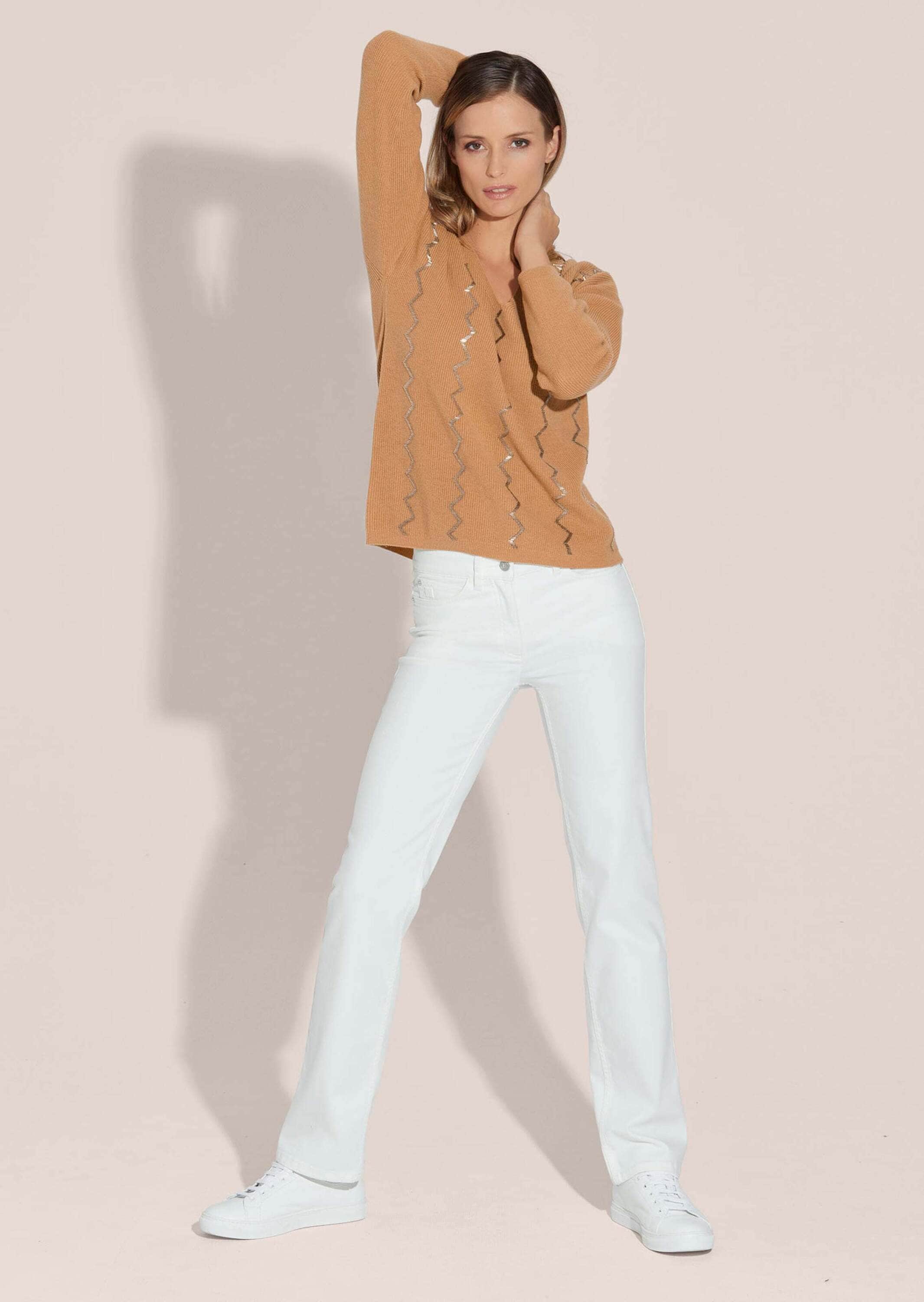 MADELEINE Longpullover »Pullover Oversize-Pullover mit aufwändiger Dekoration«