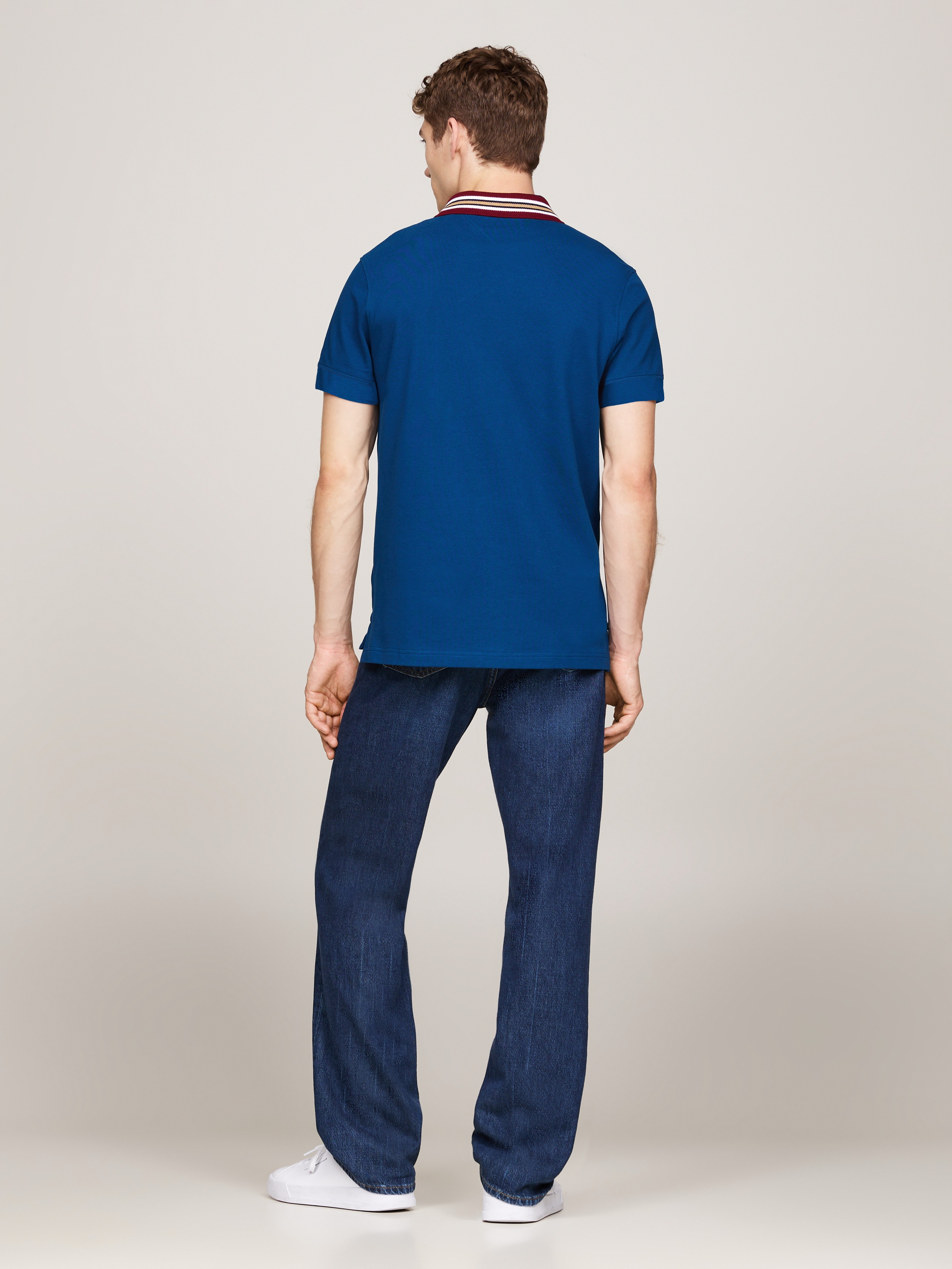 Tommy Hilfiger Poloshirt »GIFTING POLO RWB COLLAR REG POLO«, Streifen an Kragen und Bündchen