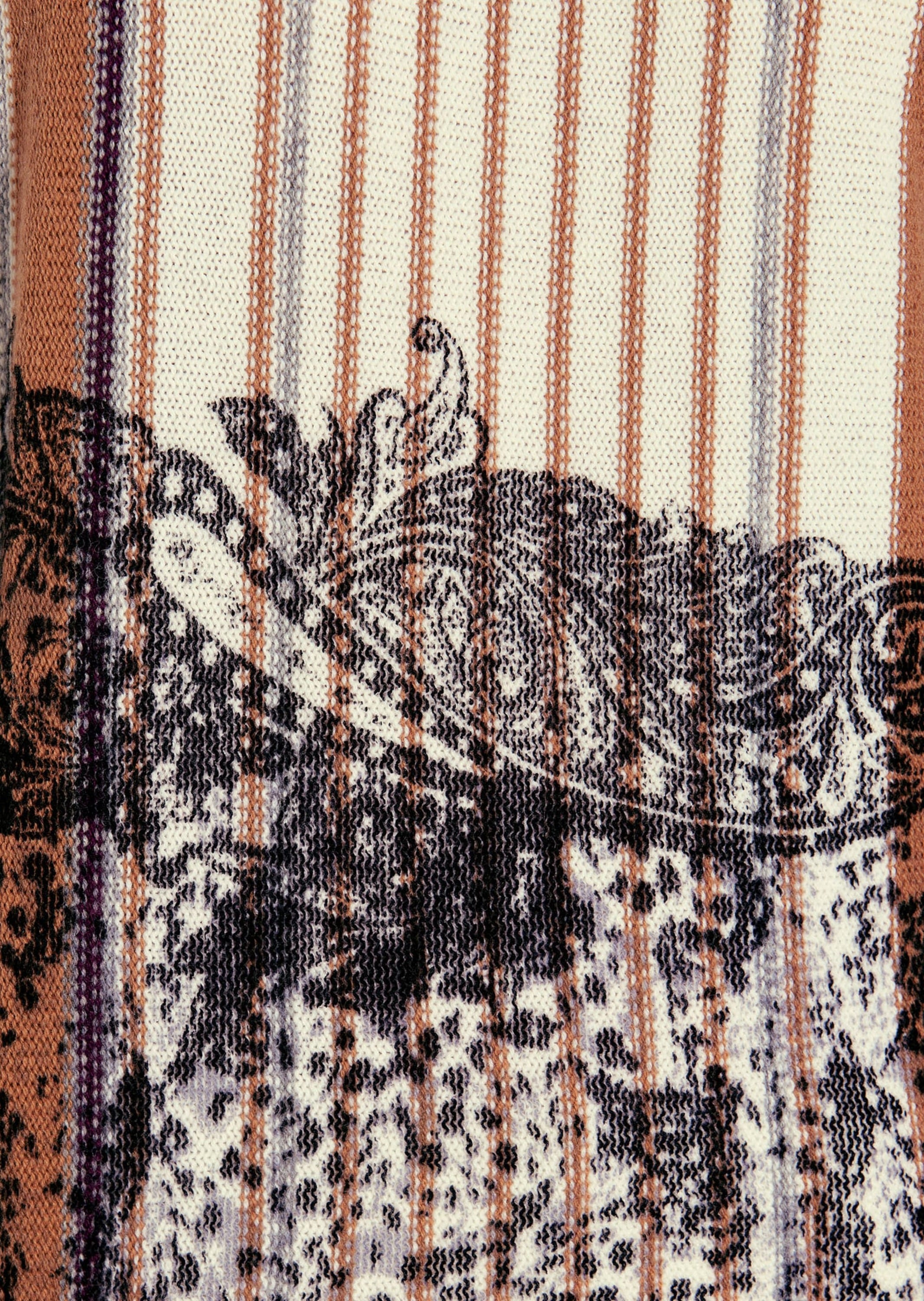 MADELEINE Longpullover »Pullover Streifen-Pullover mit Paisley-Druck«