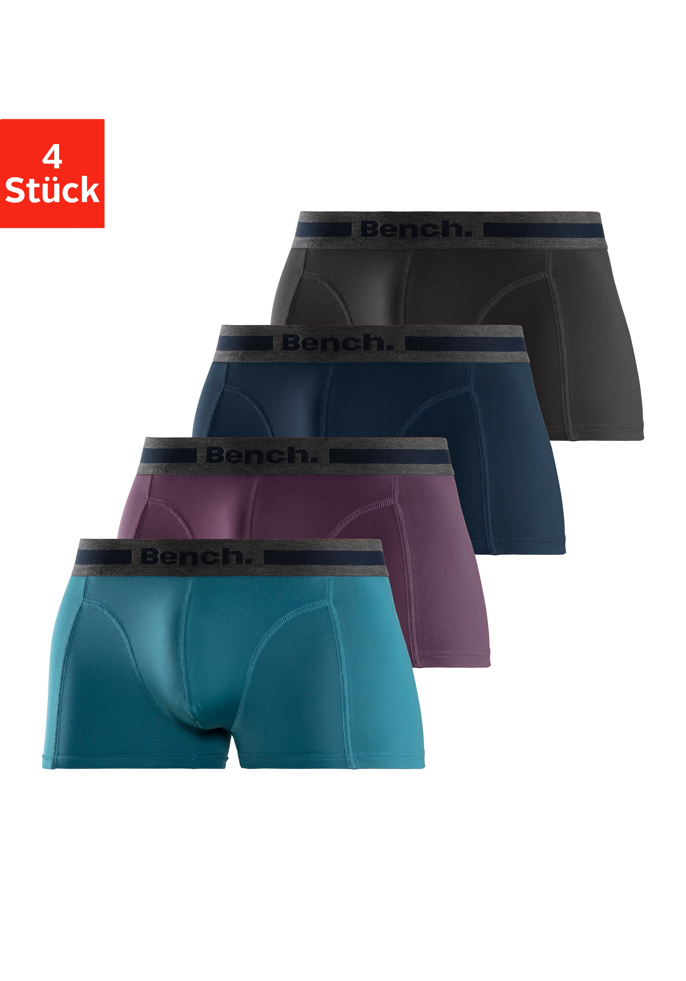 Bench. Funktionsboxer »Boxershorts für Herren«, (Packung, 4 St.), Unterhosen aus Microfaser