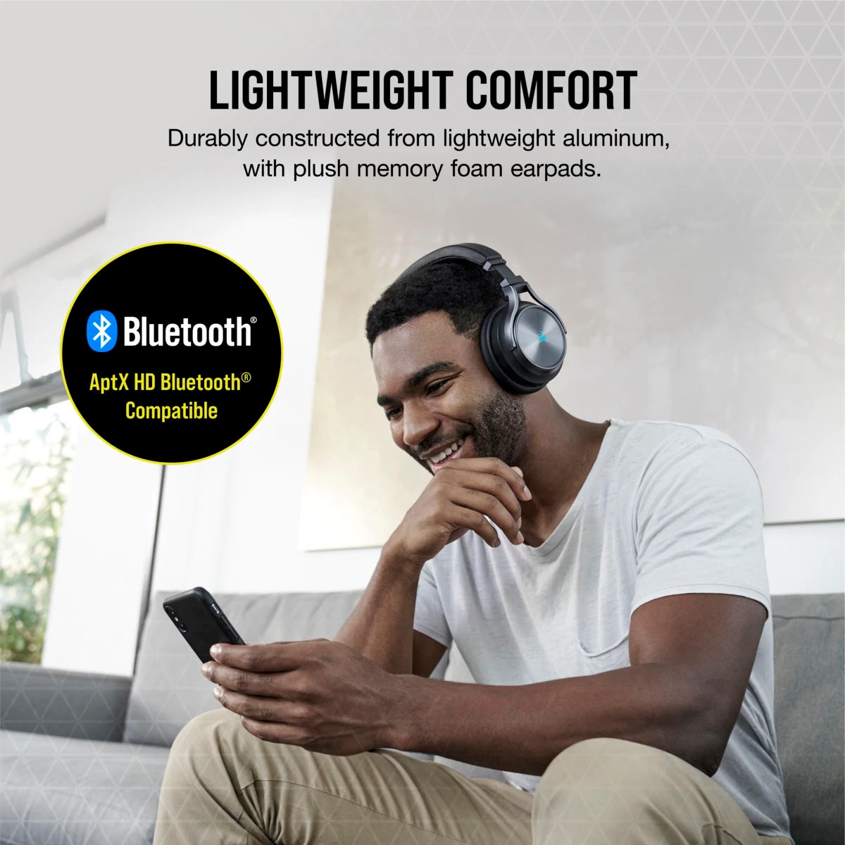 Corsair Gaming-Headset »VIRTUOSO RGB WIRELESS XT«, Bluetooth-WLAN (WiFi), Mikrofon abnehmbar