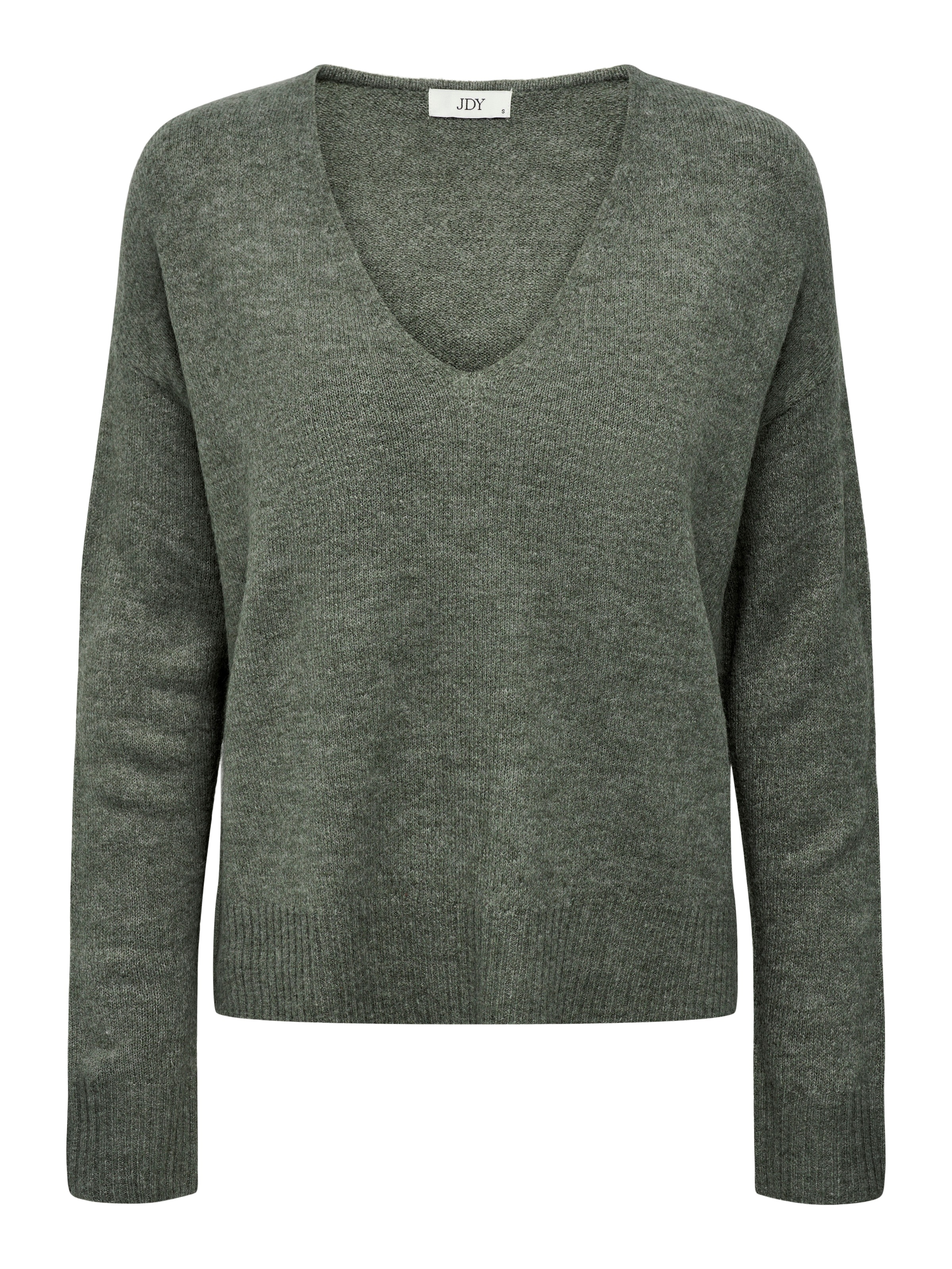 JDY V-Ausschnitt-Pullover »JDYELANORA L/S V-NECK PULLO. KNT NOOS«, mit leicht überschnittenen Schultern