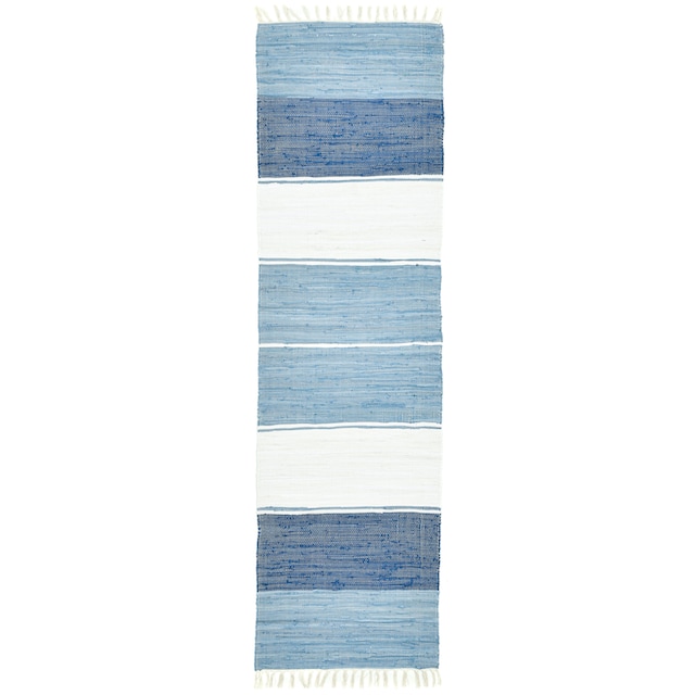 THEKO Läufer »Stripe Cotton«, rechteckig, Handweb Flachgewebe, reine  Baumwolle, handgewebt, mit Fransen im OTTO Online Shop