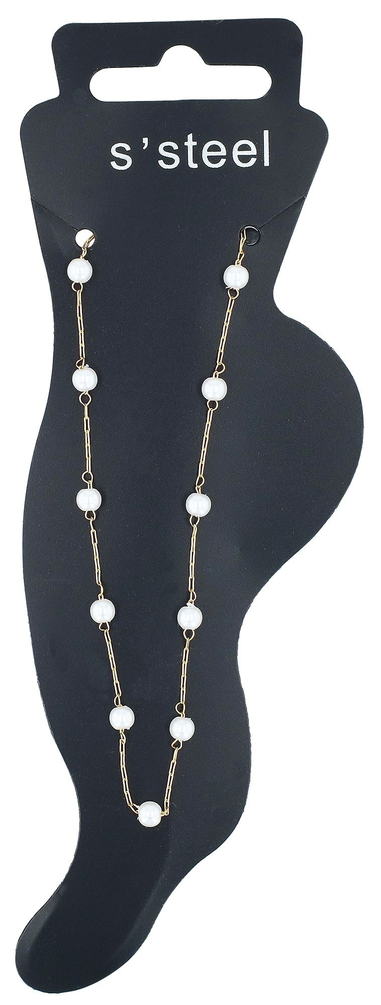 Adelia´s Fußkette »Edelstahl Fußkettchen mit schimmernder Perle«