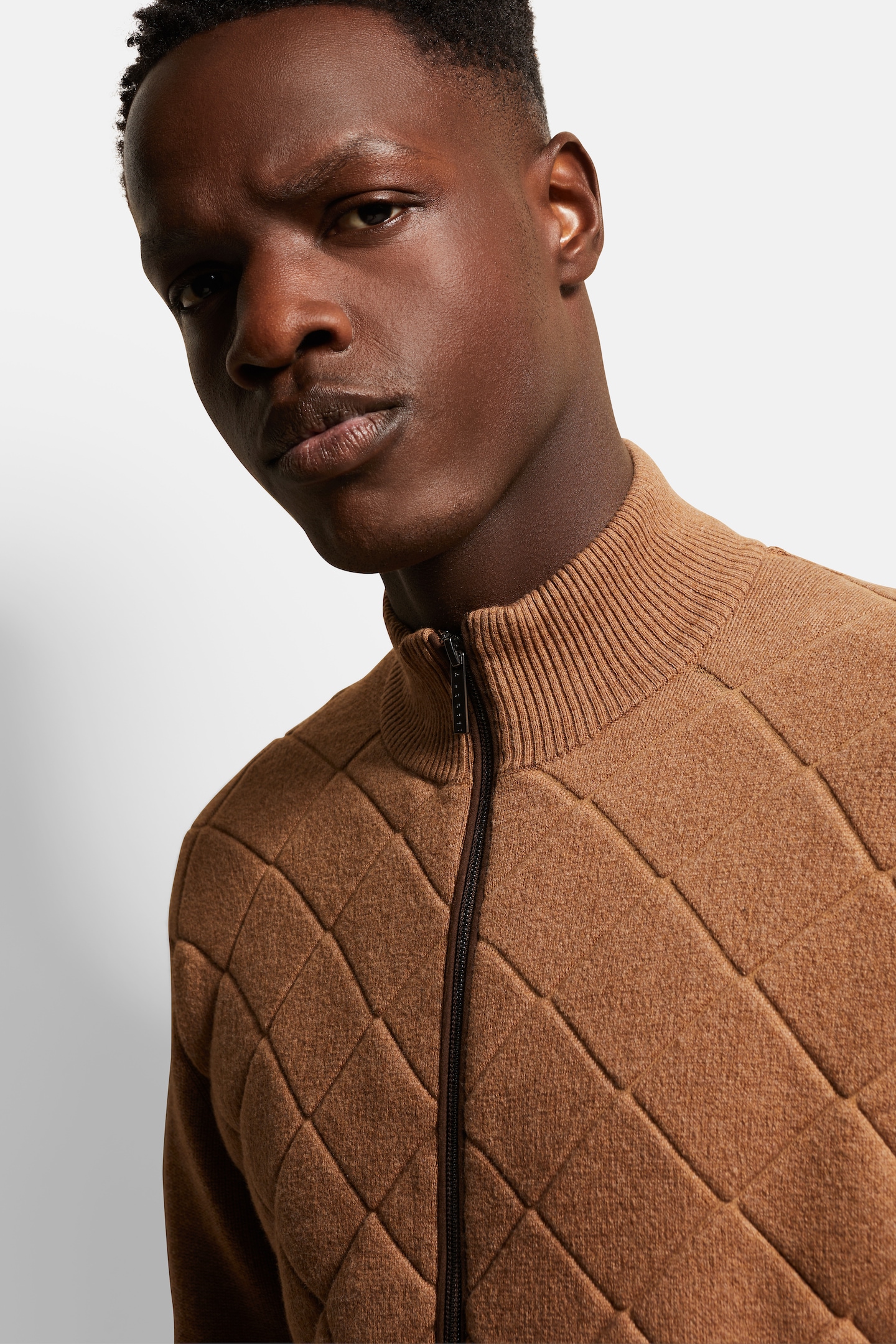 bugatti Strickjacke, mit Stehkragen