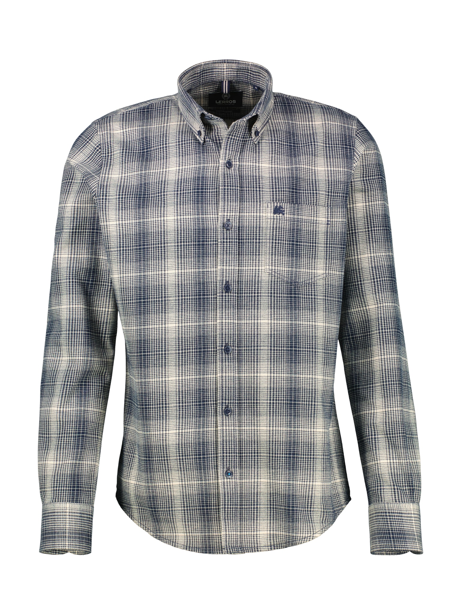 LERROS Karohemd mit Logo Stickerei