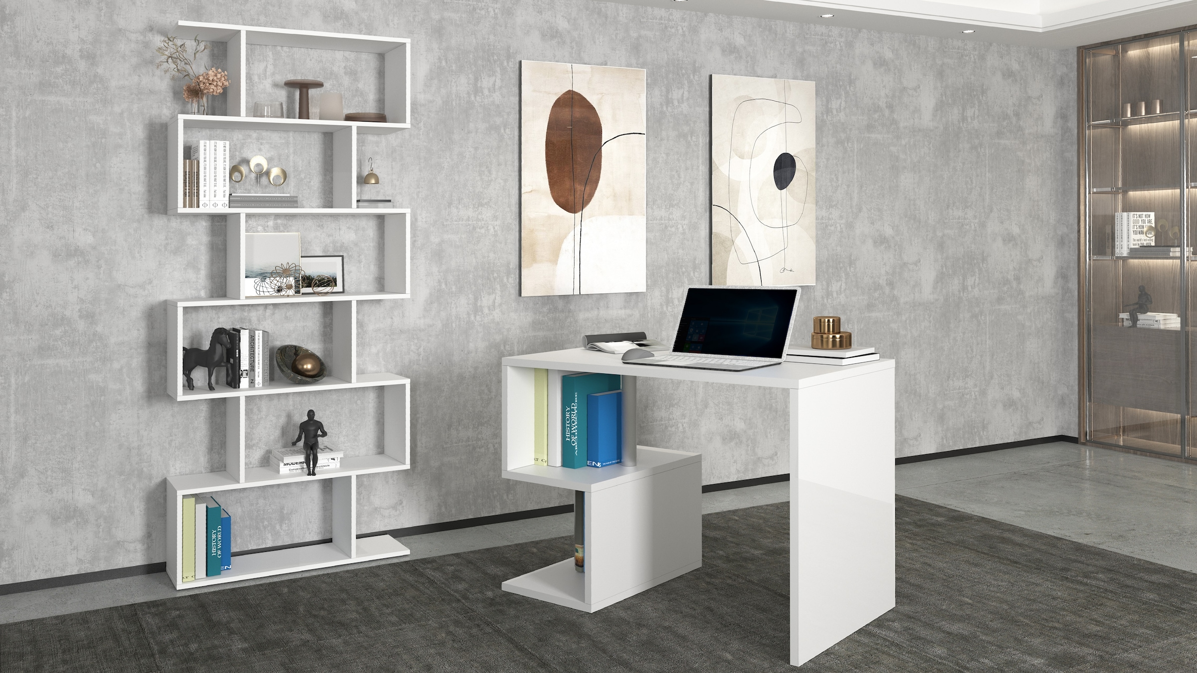 INOSIGN Schreibtisch »Esse, modernes Design«, in verschiedenen Breiten, mit und ohne Monitoraufsatz, Made in Italy