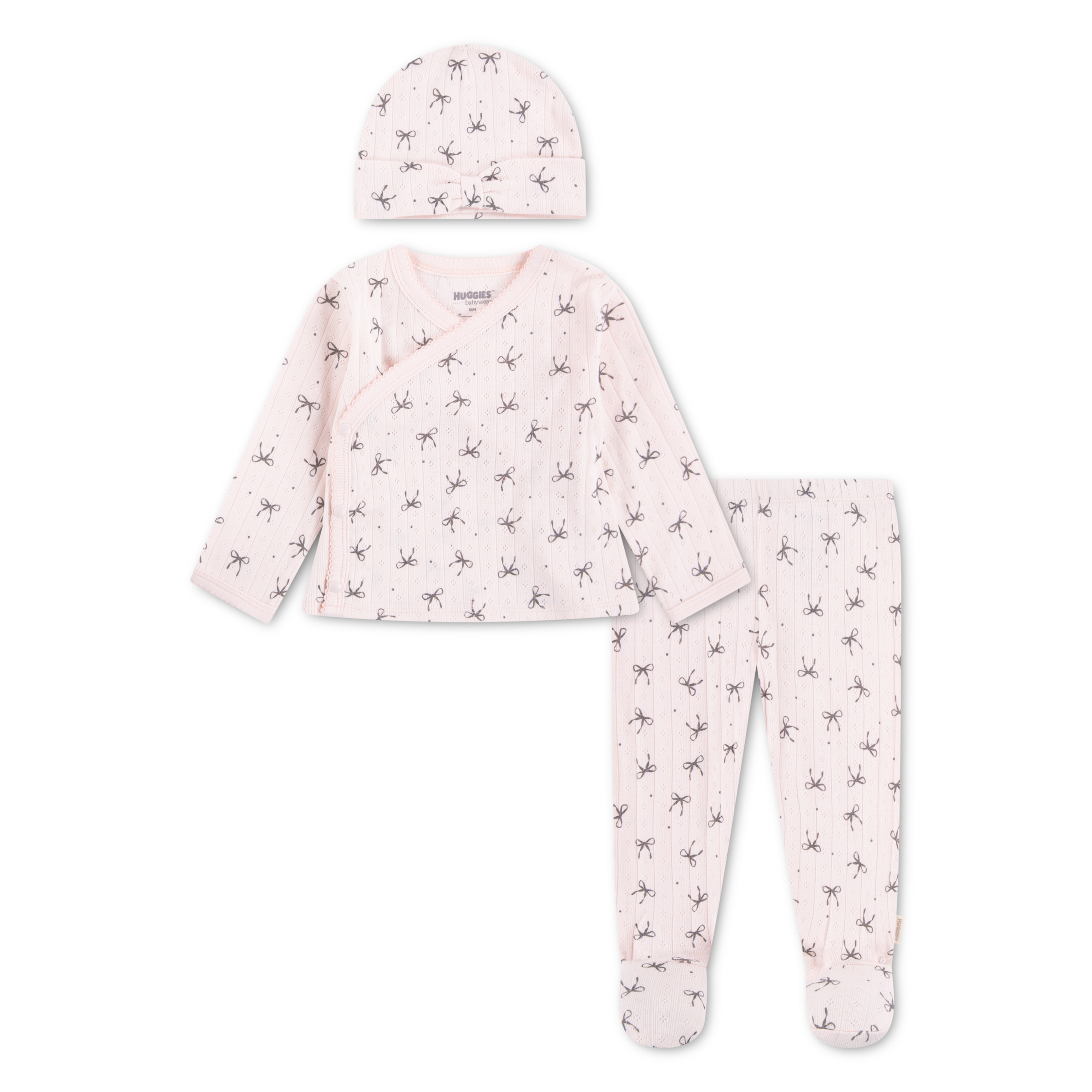 HUGGIES babywear Langarmshirt & Hose »HUGG FOOTED PANT SET+ATTACHMEN« Set,  mit All-Over Print