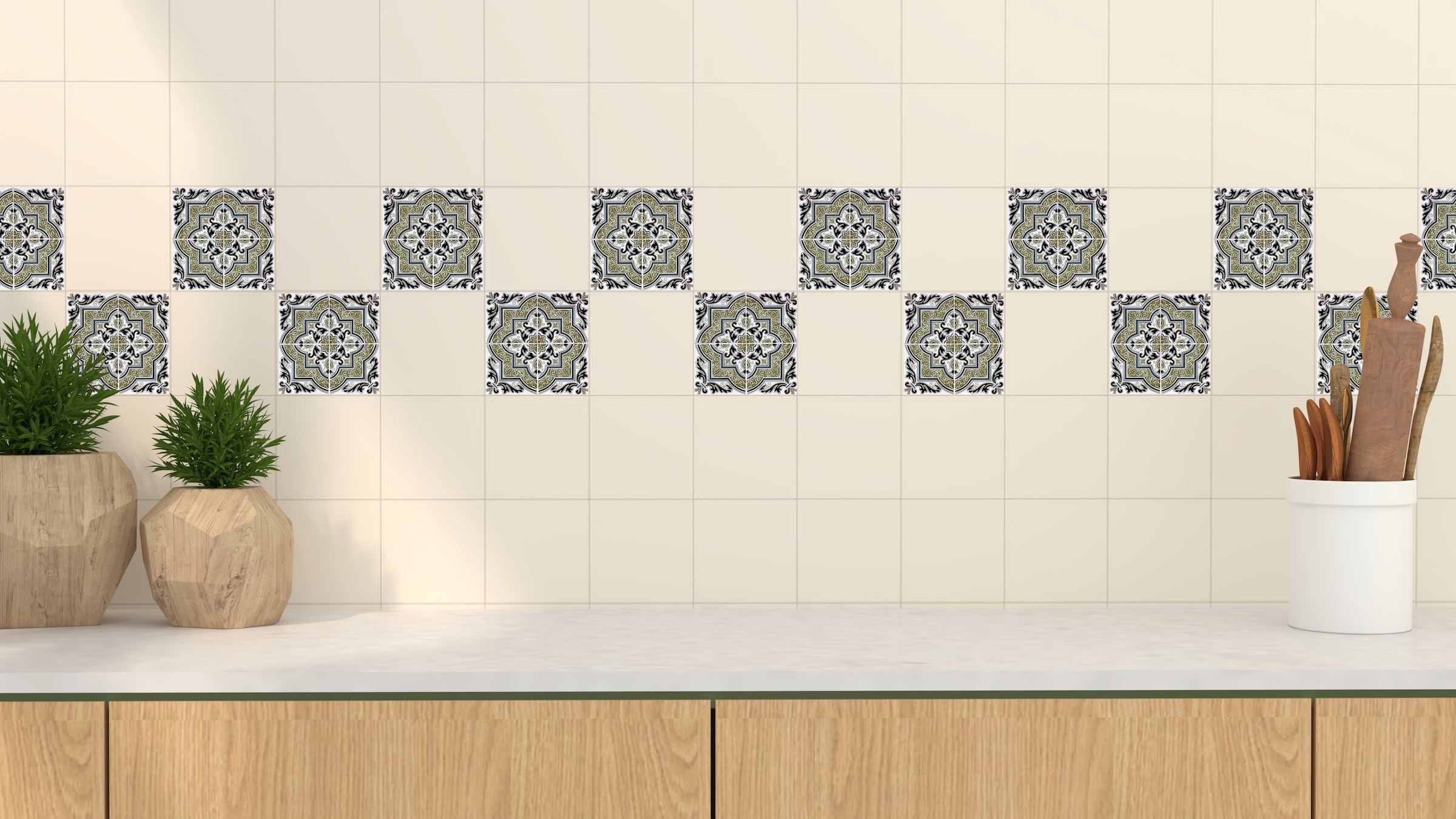 Home affaire Fliesenaufkleber »Ornamente« Stickerfliesen, selbstklebend, Sticker, 12er Set