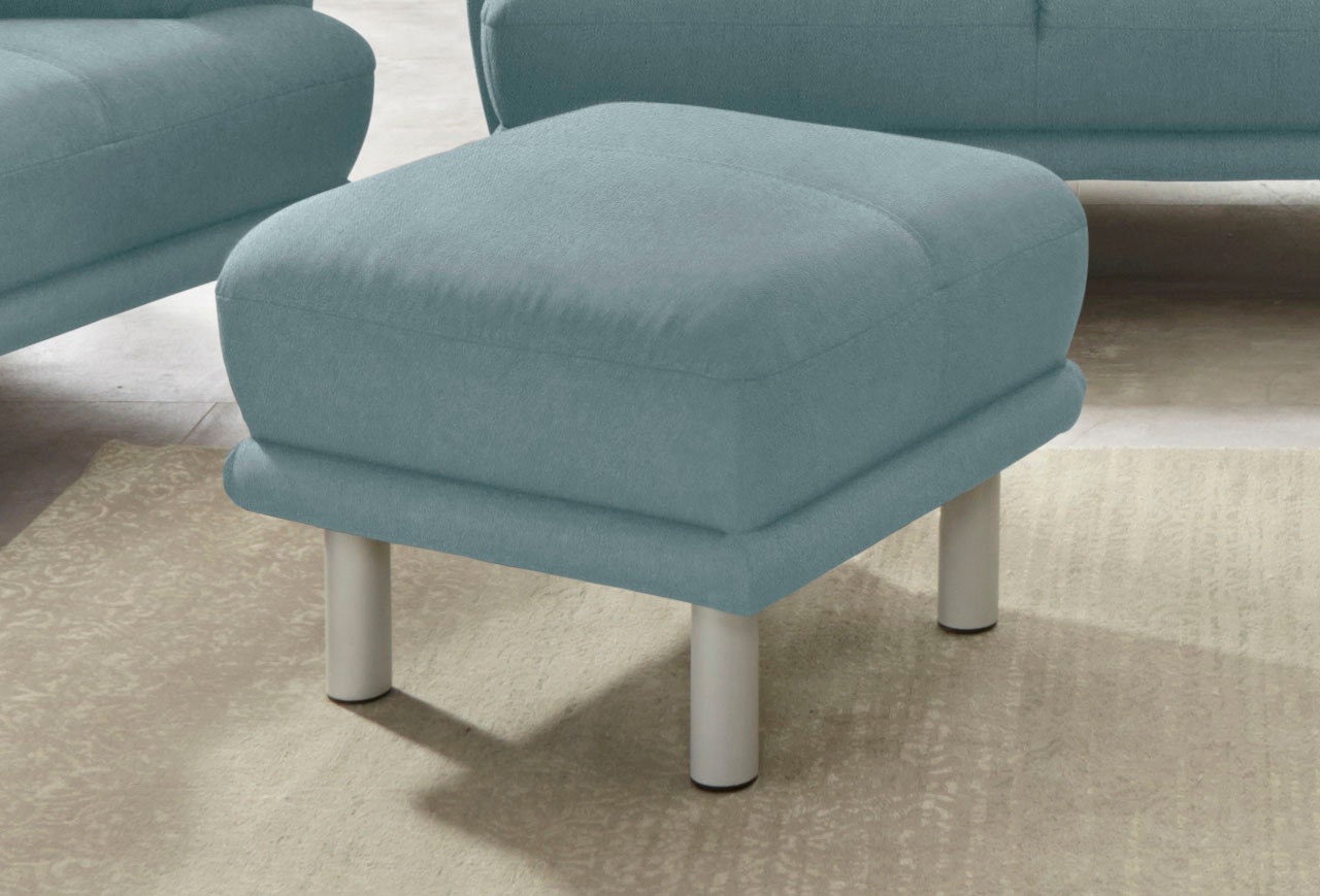 TRENDMANUFAKTUR Hocker »Cecilia II, modern und elegant, B/T 66/66cm«